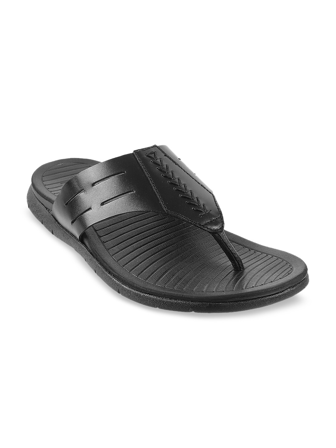 

Mochi Men Black Leather Comfort Sandals