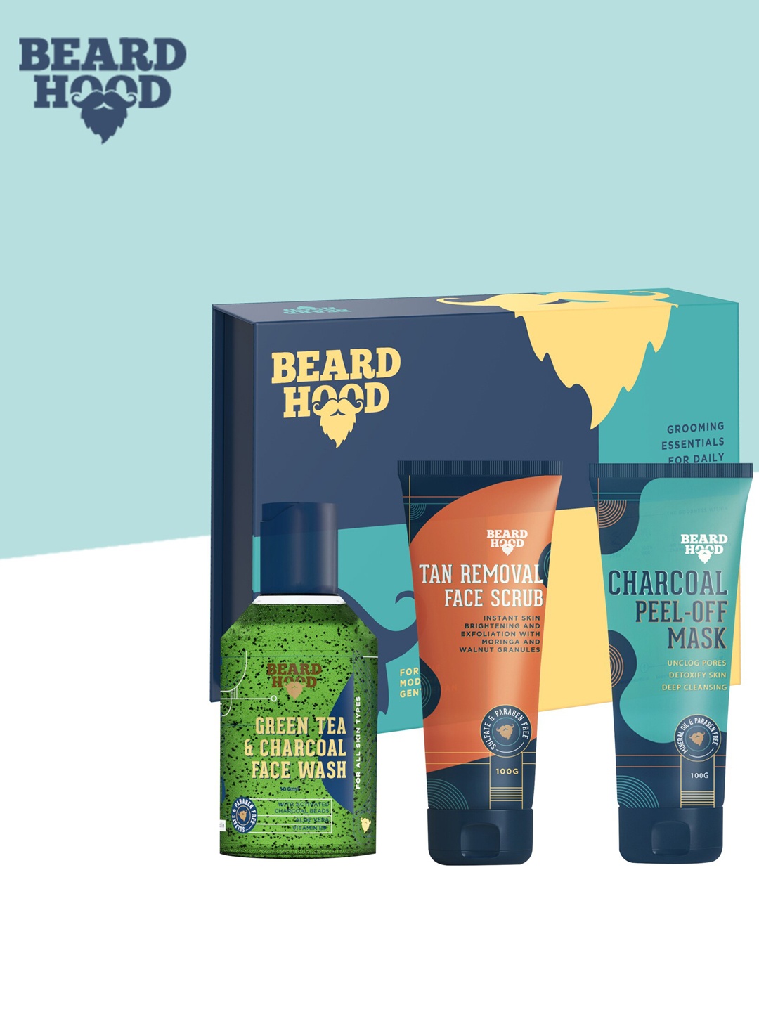 

Beardhood Men Complete Face Care Kit 390 g, Blue