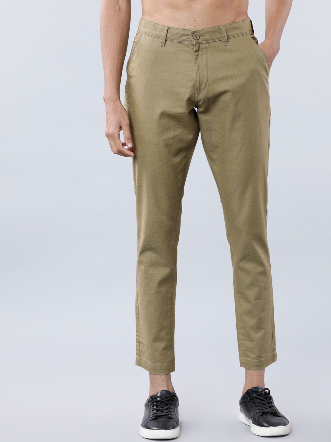 

HIGHLANDER Men Olive Green Slim Fit Solid Chinos