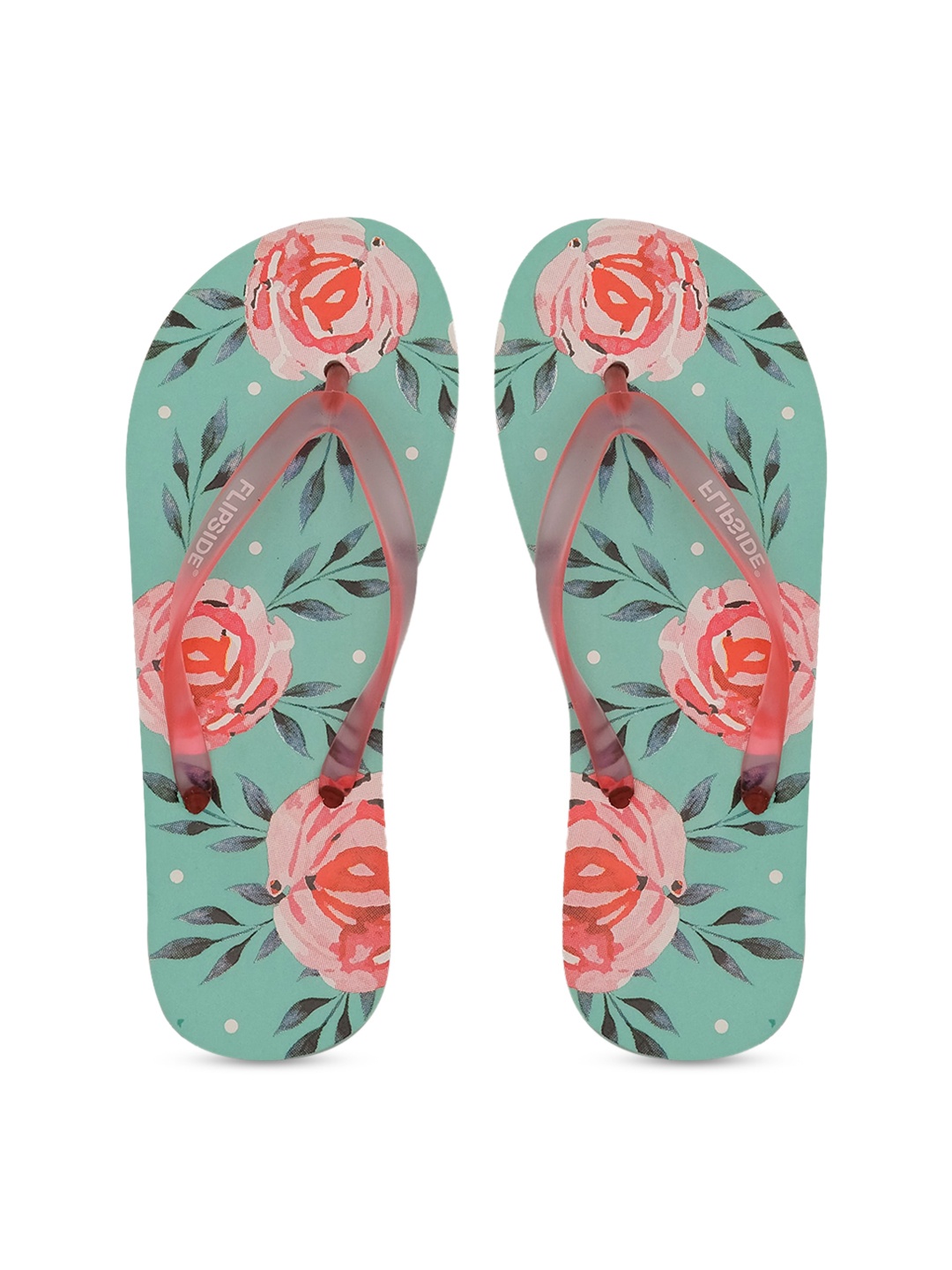 

Flipside Women Green & Pink Printed Thong Flip-Flops