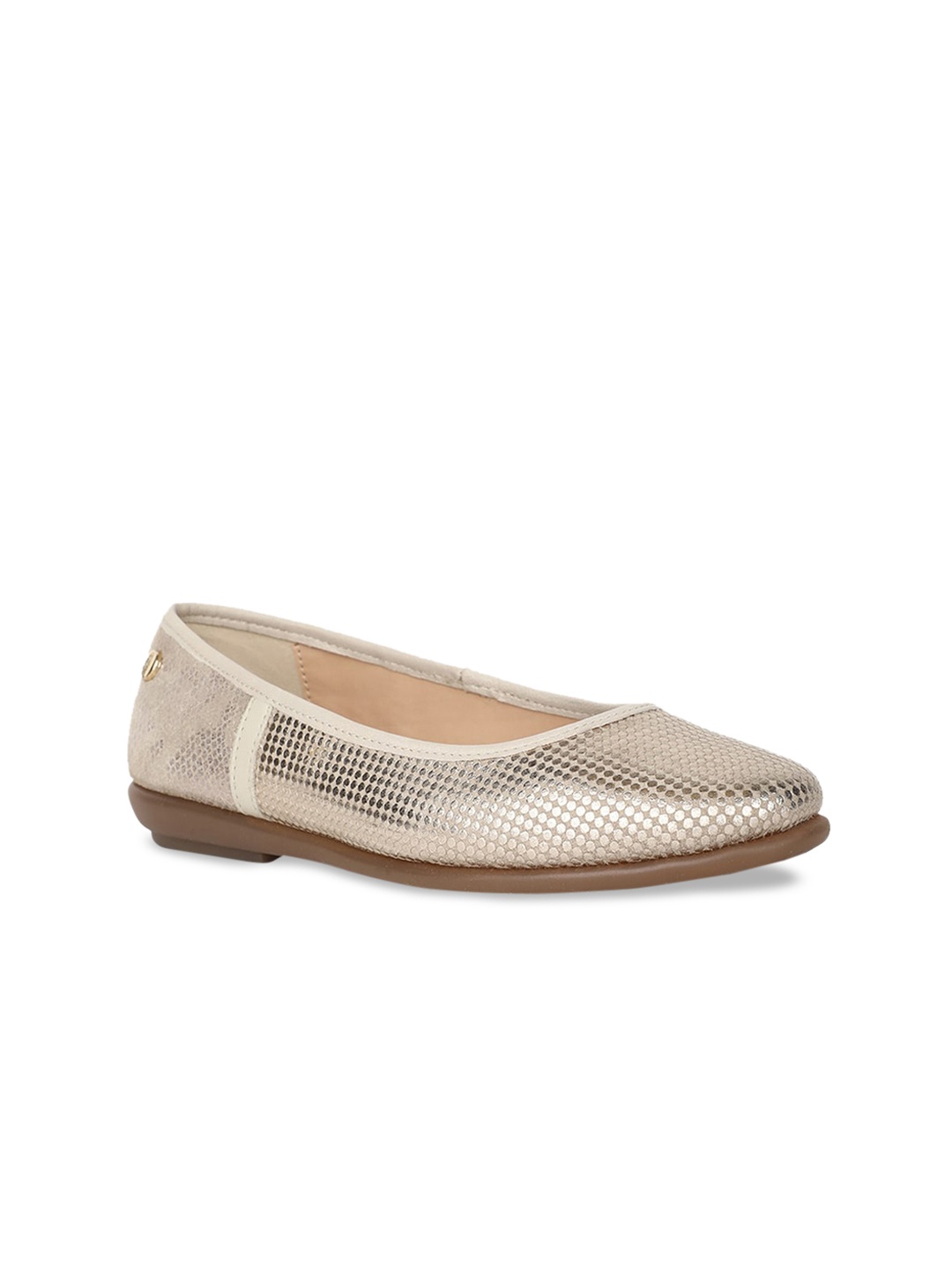 

Hush Puppies Women Gold-Toned Embellished Ballerinas