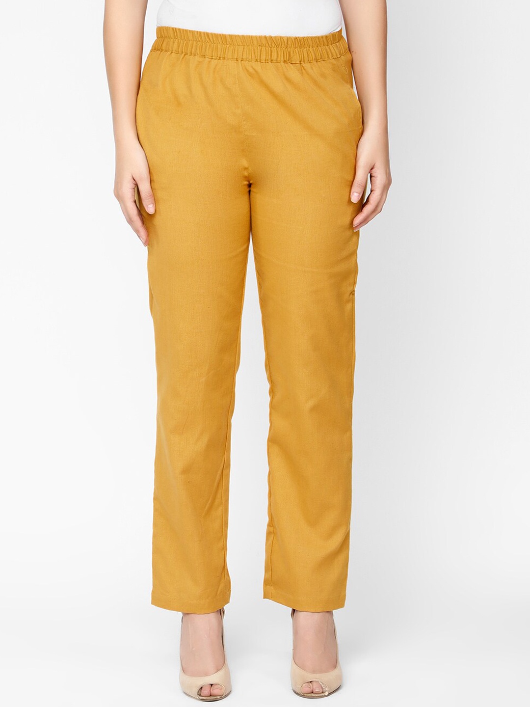 

Molcha Women Yellow Solid Pant Palazzo