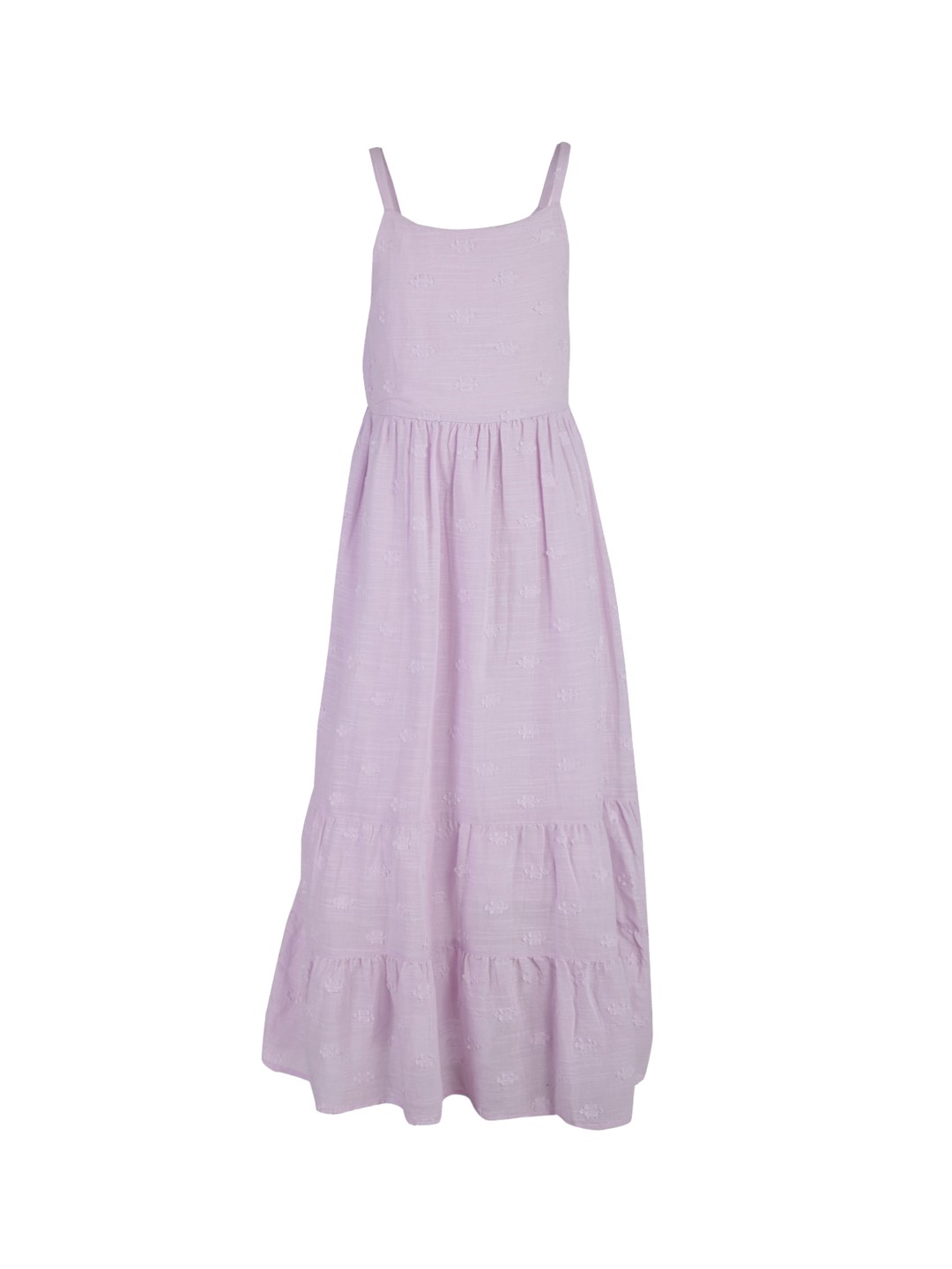 

A Little Fable Girls Pink Self Design Fit and Flare Dress