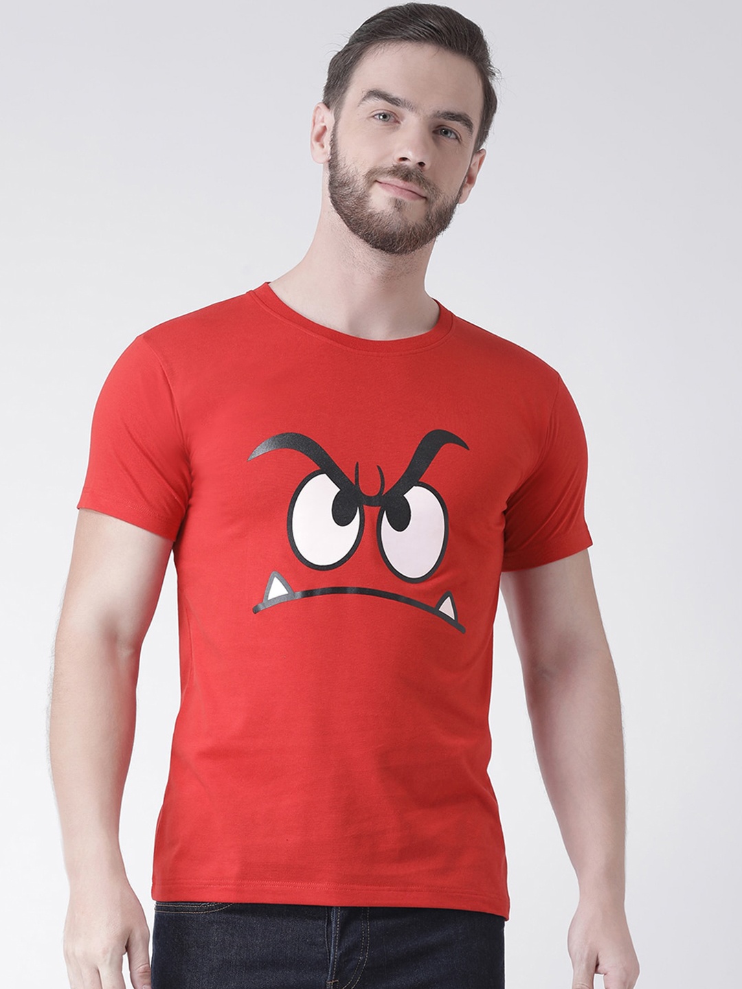 

GRIFFEL Men Red Printed Round Neck T-shirt