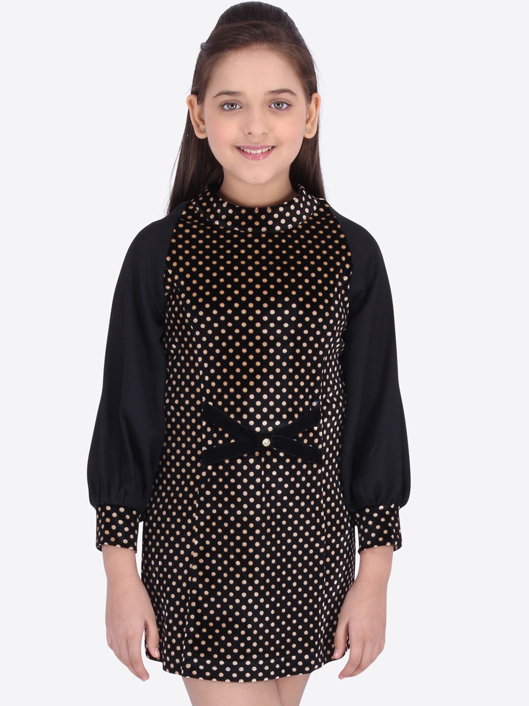 

CUTECUMBER Girls Black Printed Sheath Dress