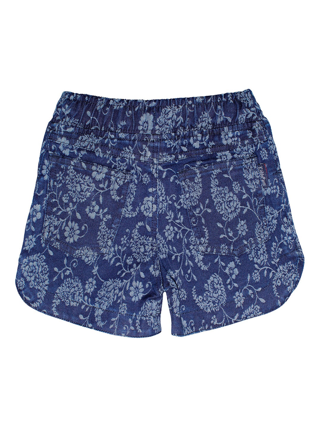

KiddoPanti Girls Blue Printed Regular Fit Regular Shorts