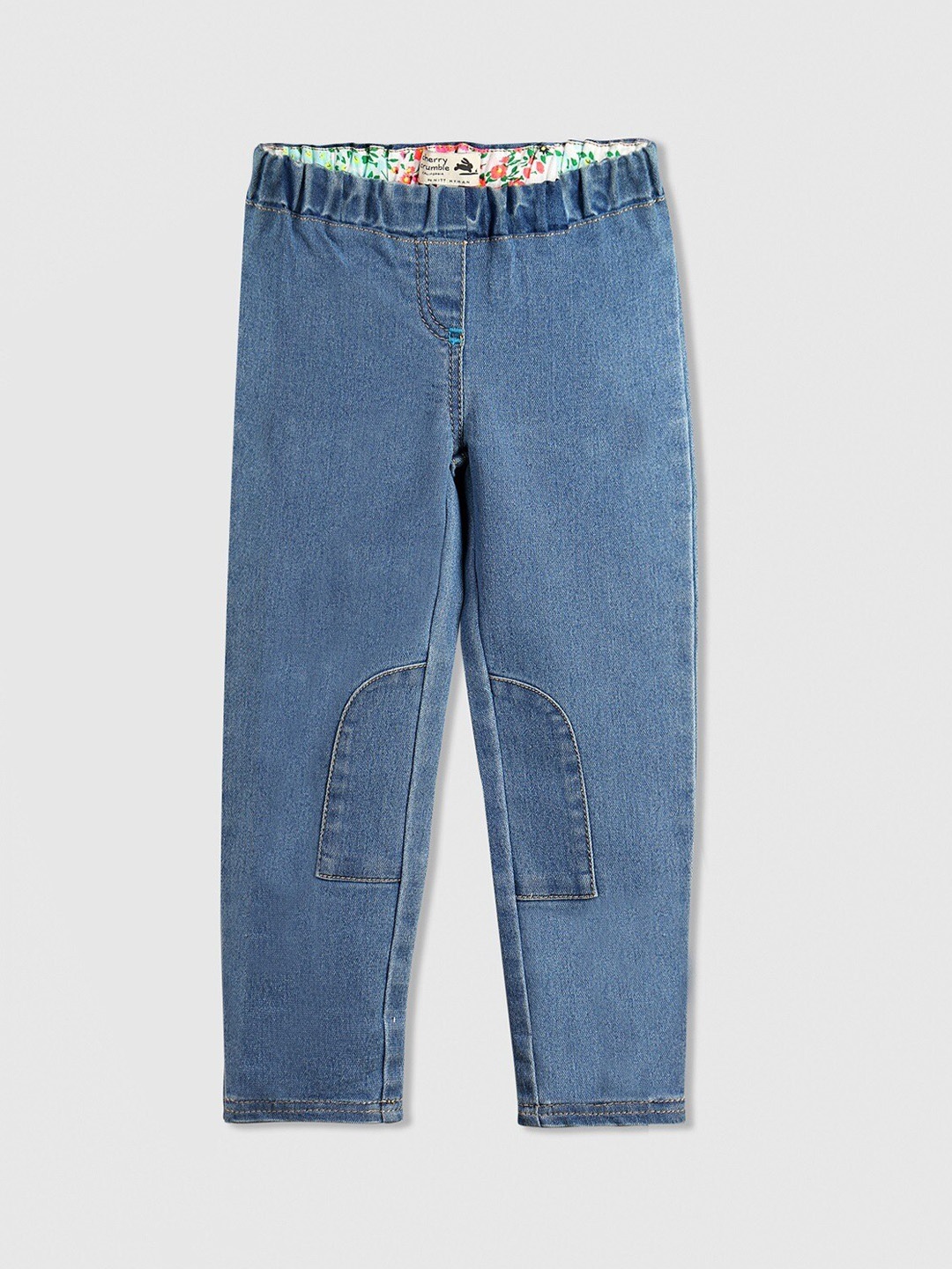 

Cherry Crumble Girls Blue Solid Jeggings