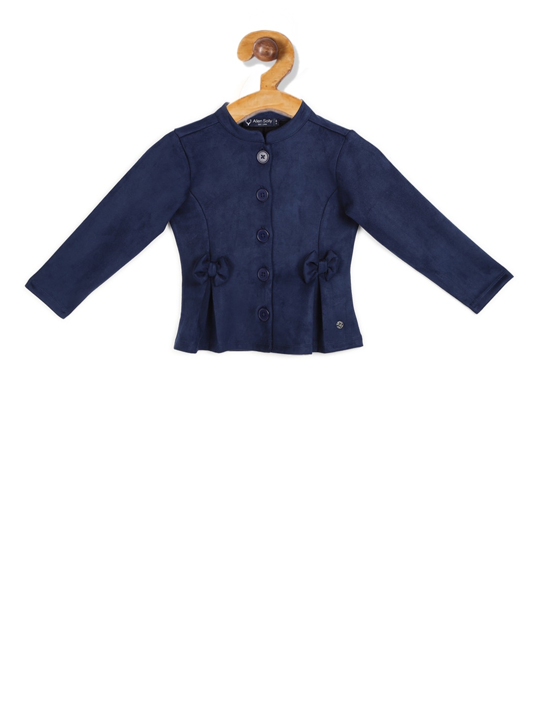 

Allen Solly Junior Girls Navy Blue Solid Tailored Jacket