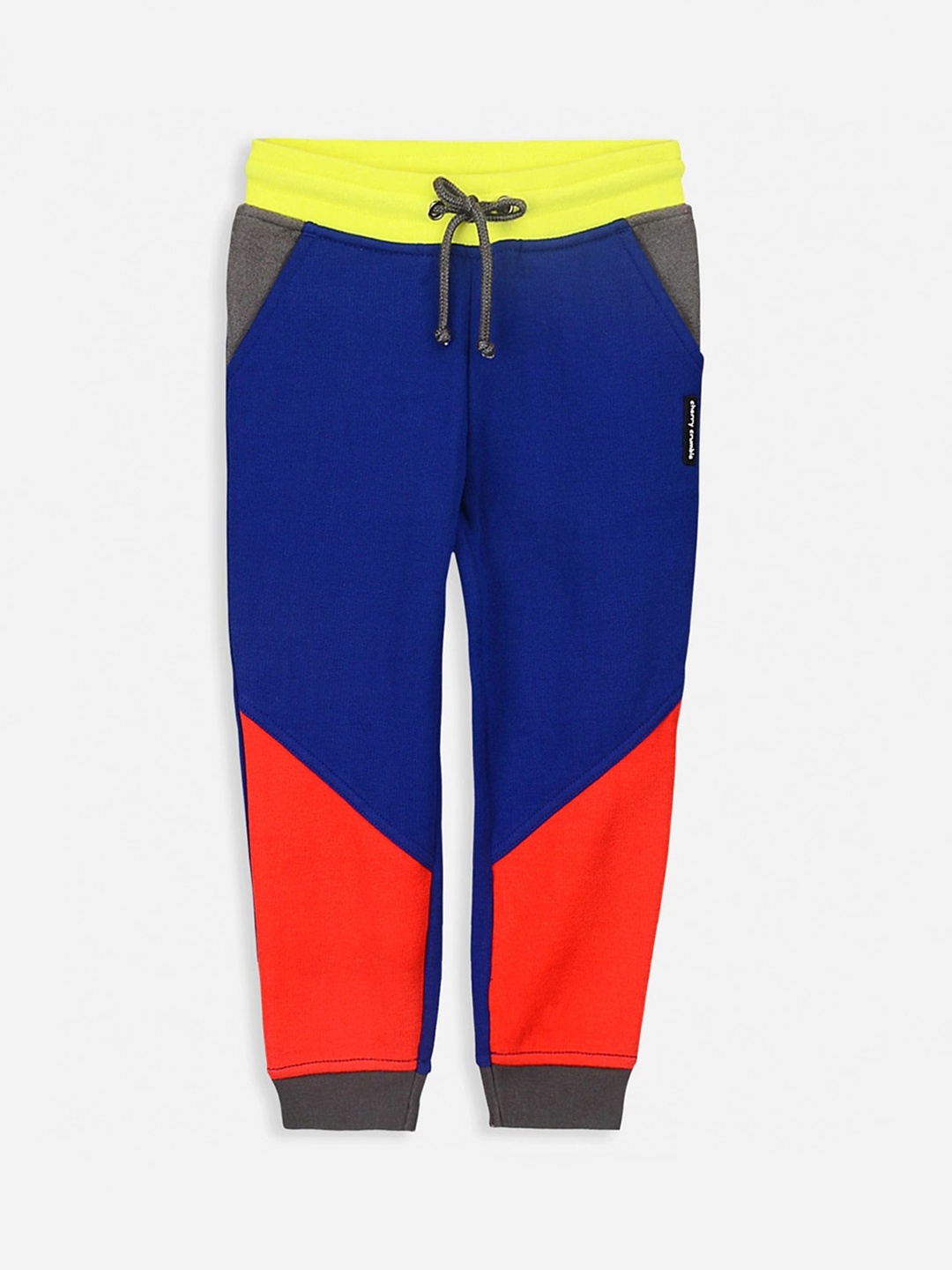 

Cherry Crumble Boys Blue Color Block Sports Joggers, Navy blue