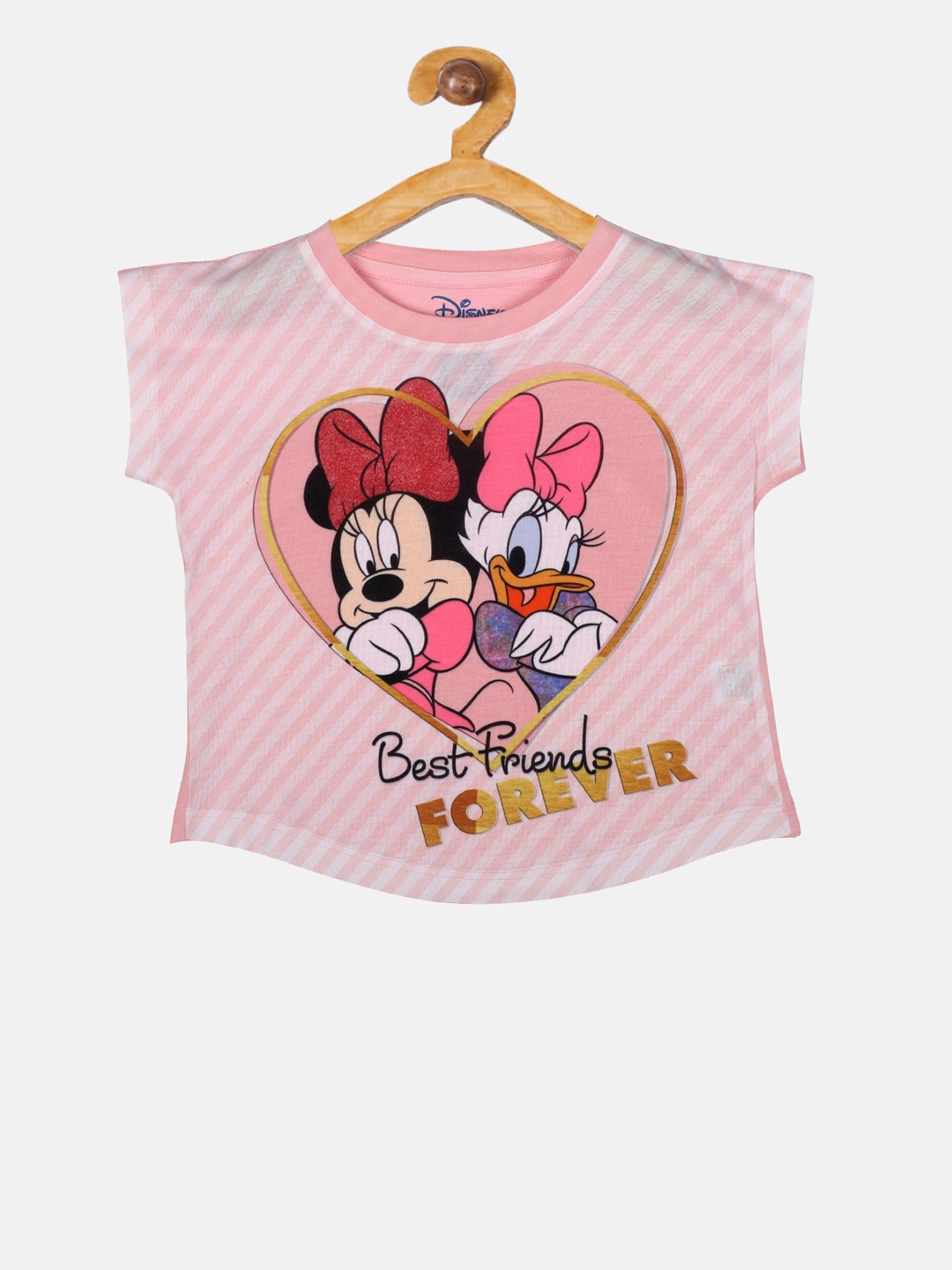 

YK Disney Girls Pink Printed Top