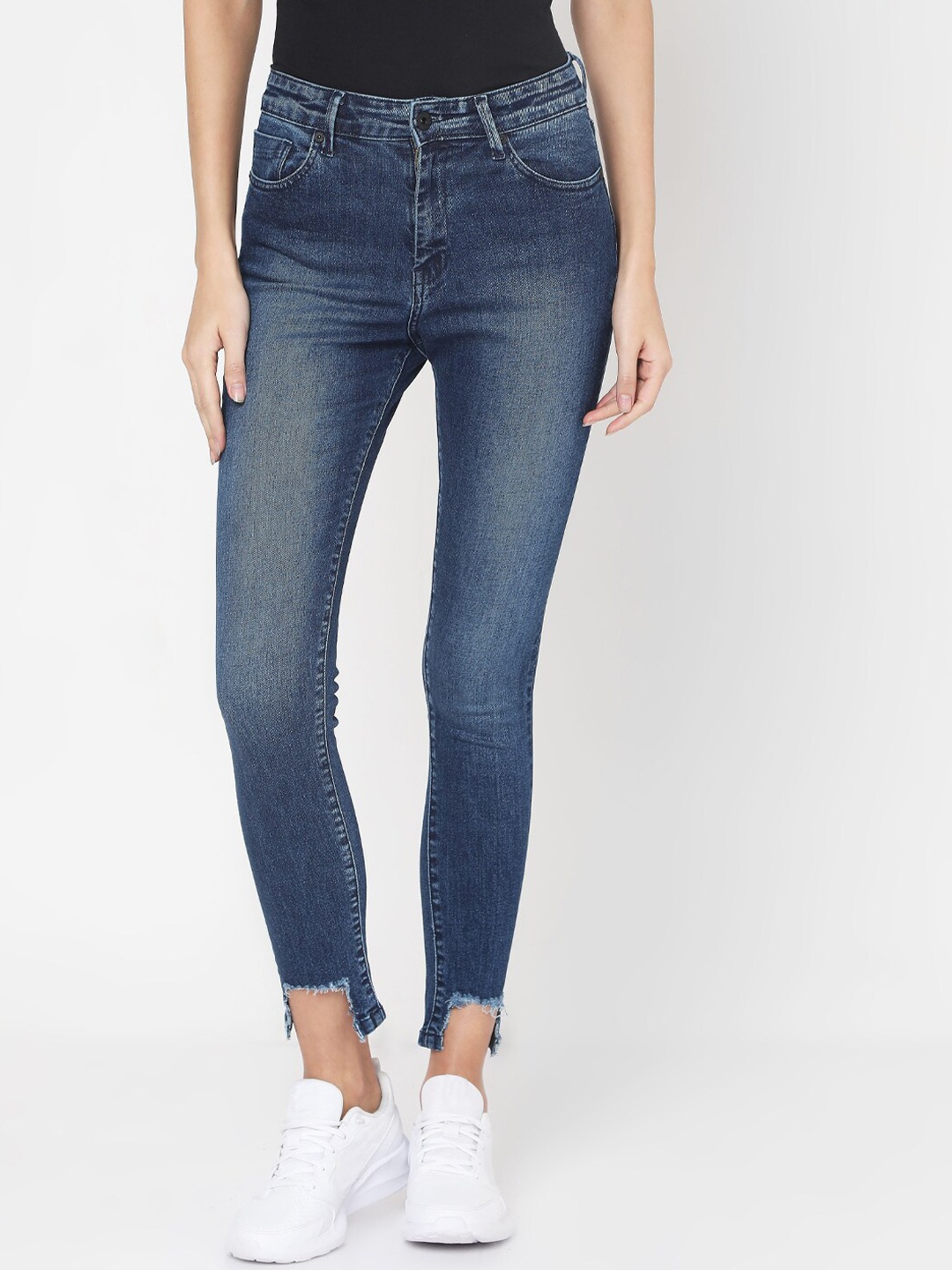 

Pepe Jeans Women Blue Skinny Fit High-Rise Clean Look Jeans