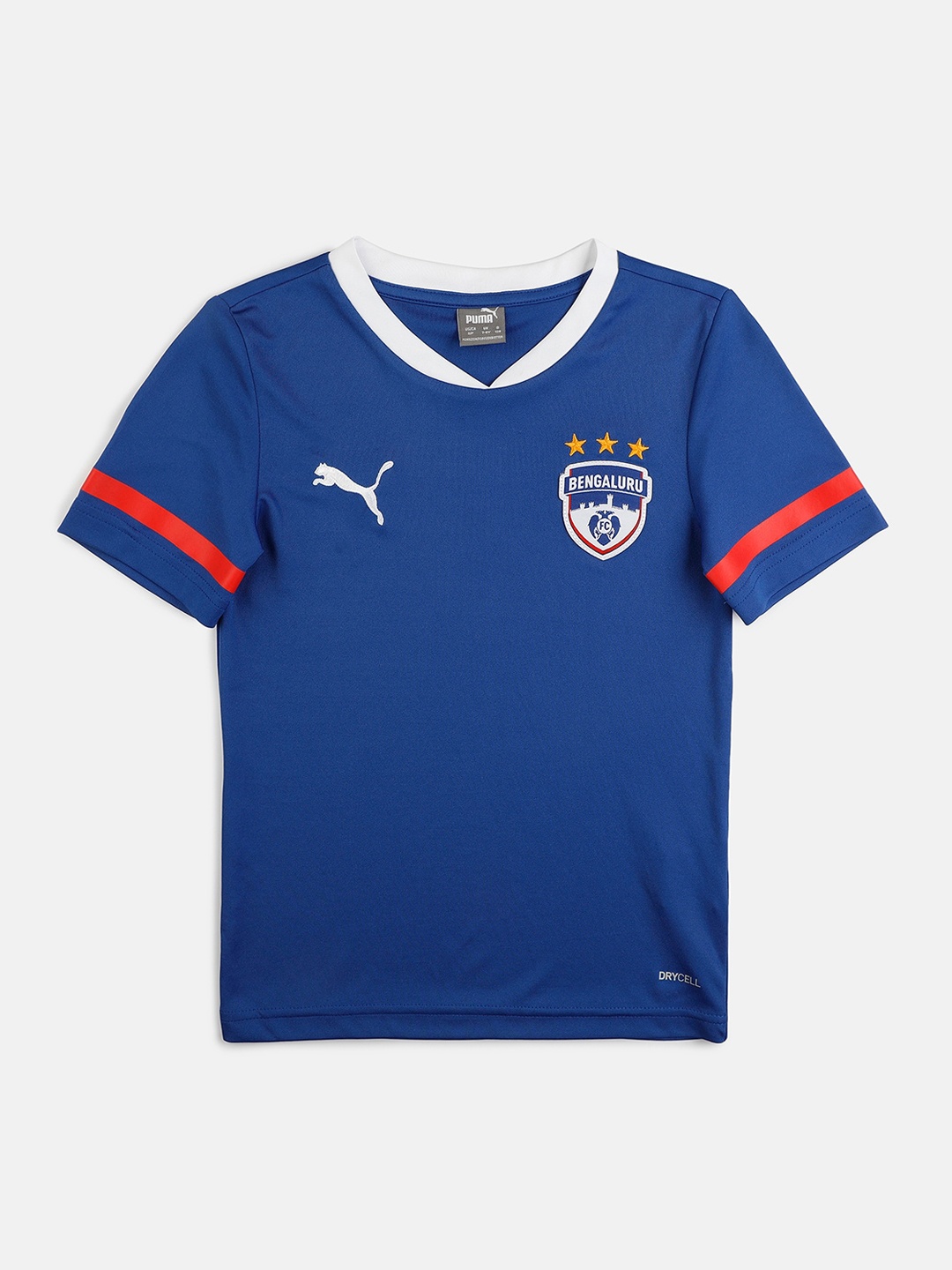 

Puma Boys Blue Solid V-Neck T-shirt