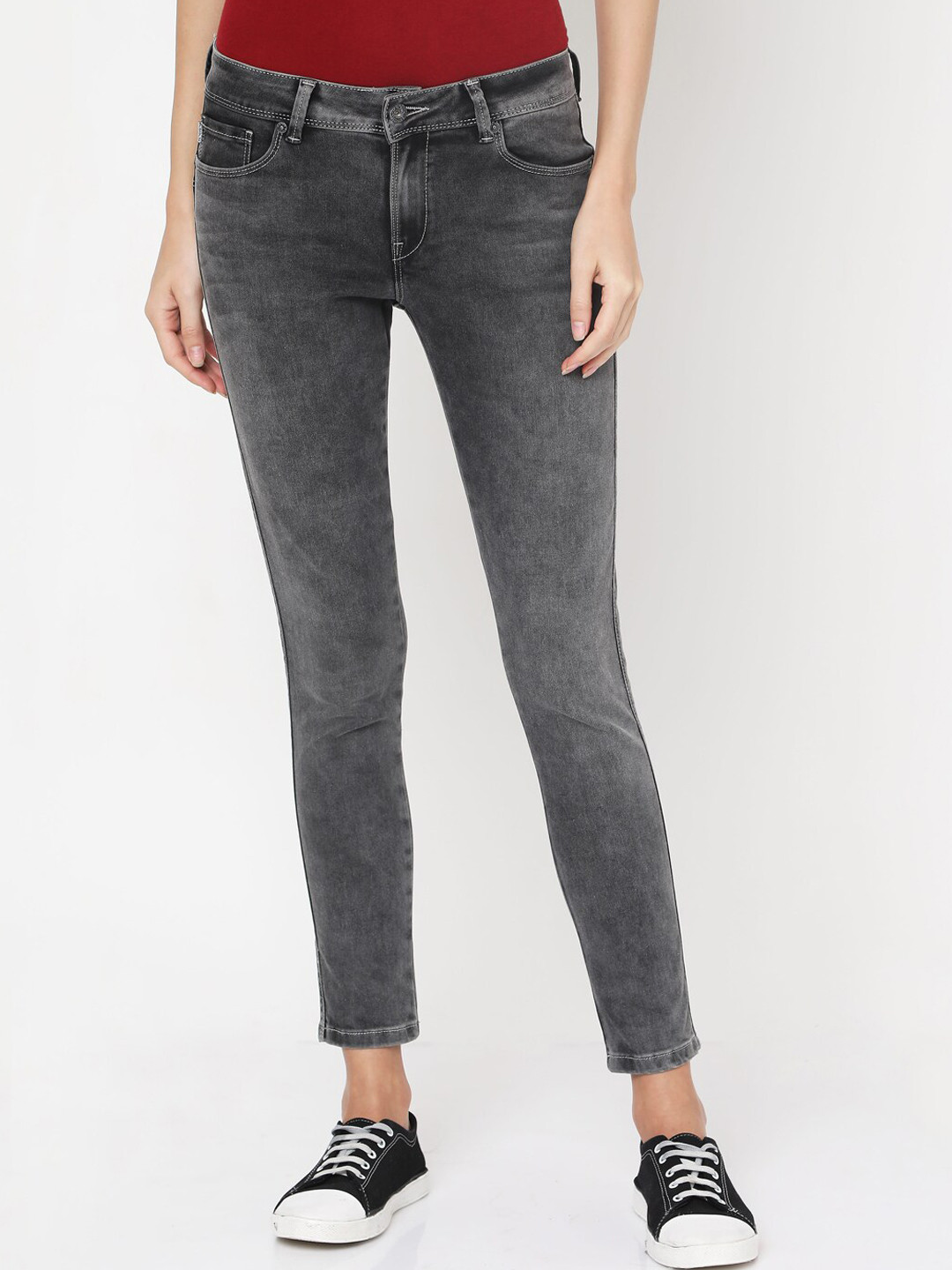 

Pepe Jeans Women Grey Skinny Fit Jeans