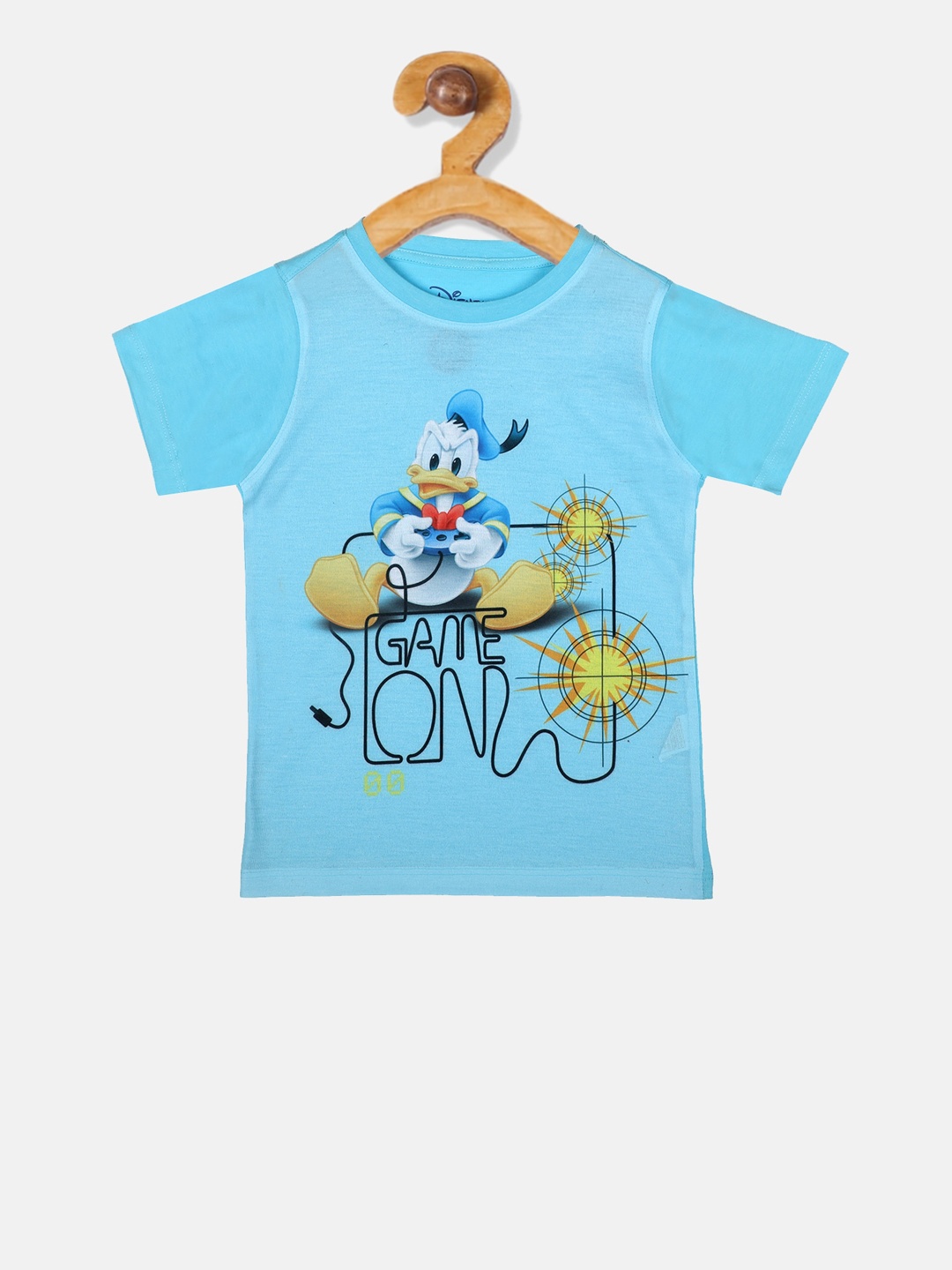 

YK Disney Boys Blue Printed Round Neck T-shirt