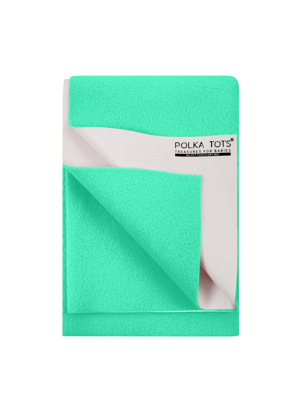 

Polka Tots Kids Sea Green Solid Bed Protector Reusable Dry Sheet