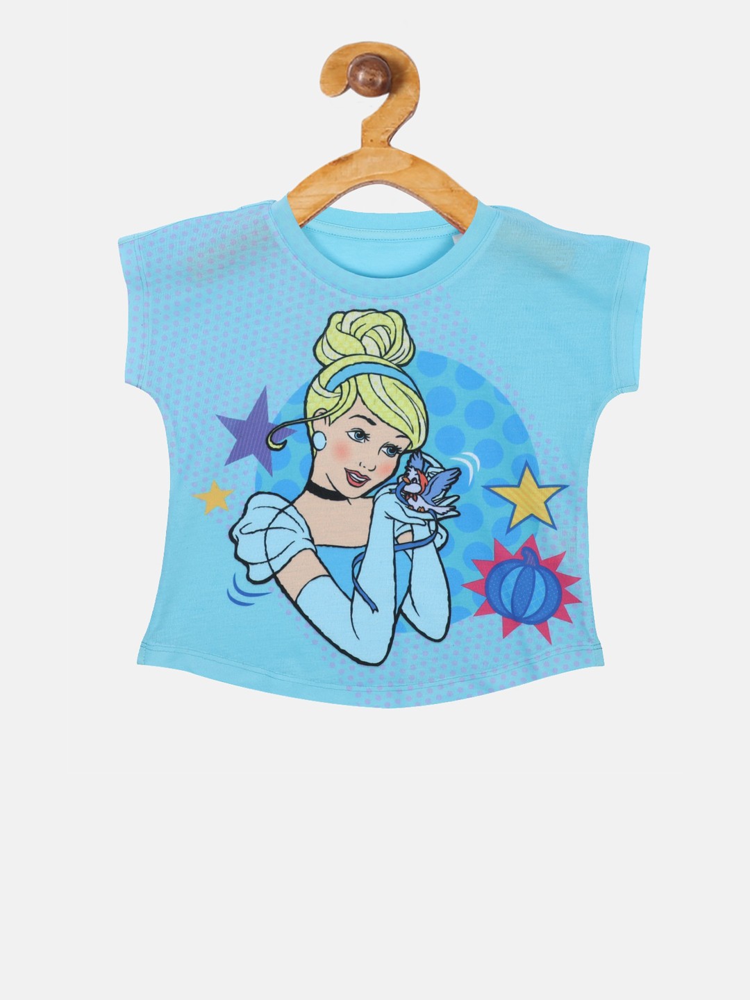

YK Disney Girls Blue Printed Top