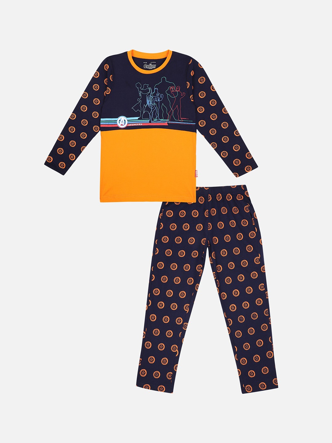 

PROTEENS Boys AVENGERS Printed Night suit, Navy blue