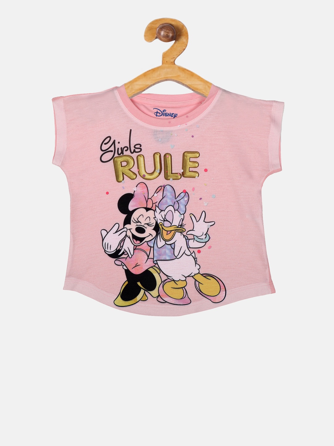 

YK Disney Girls Pink Printed Top