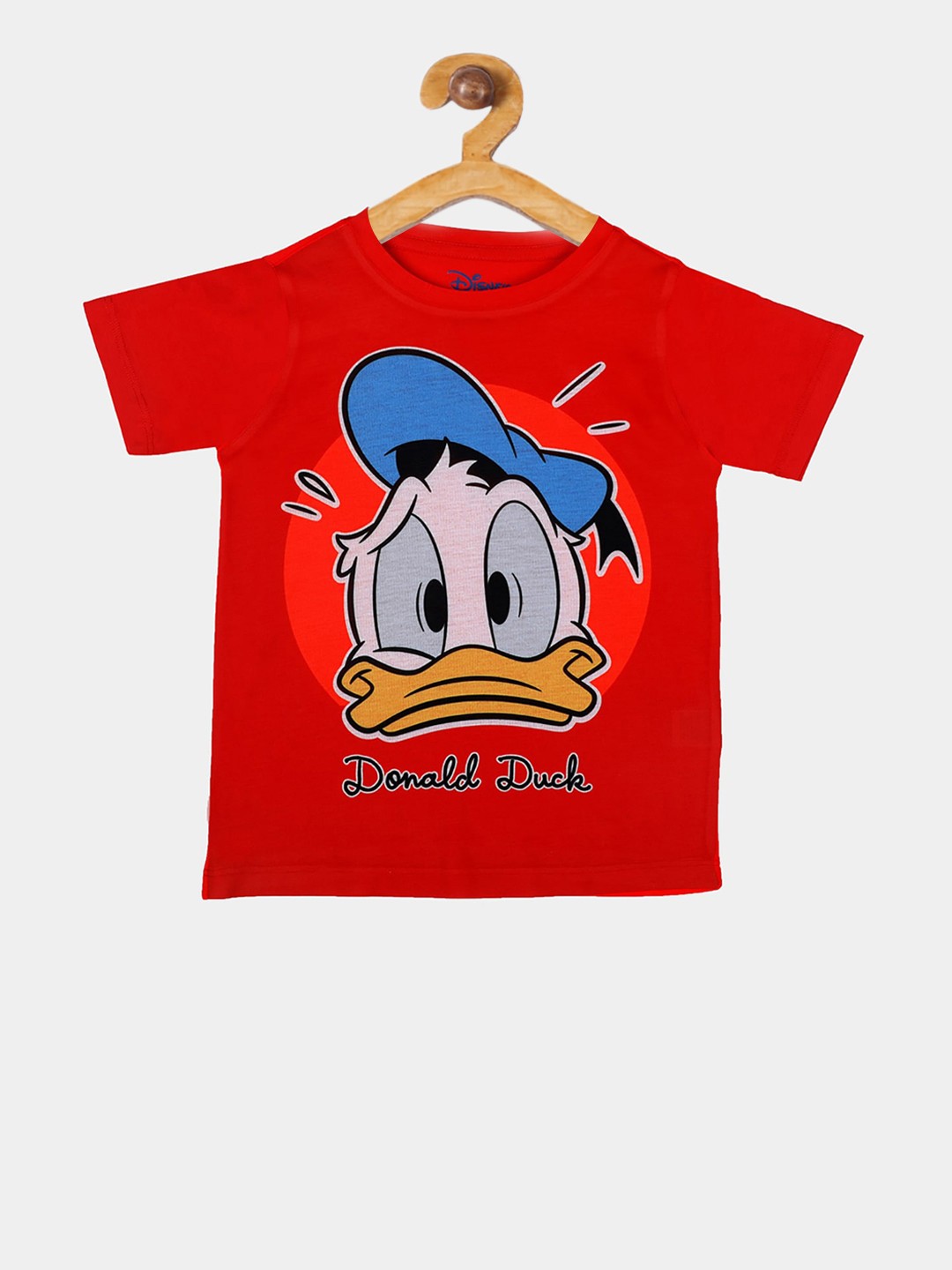 

YK Disney Boys Red Printed Round Neck T-shirt