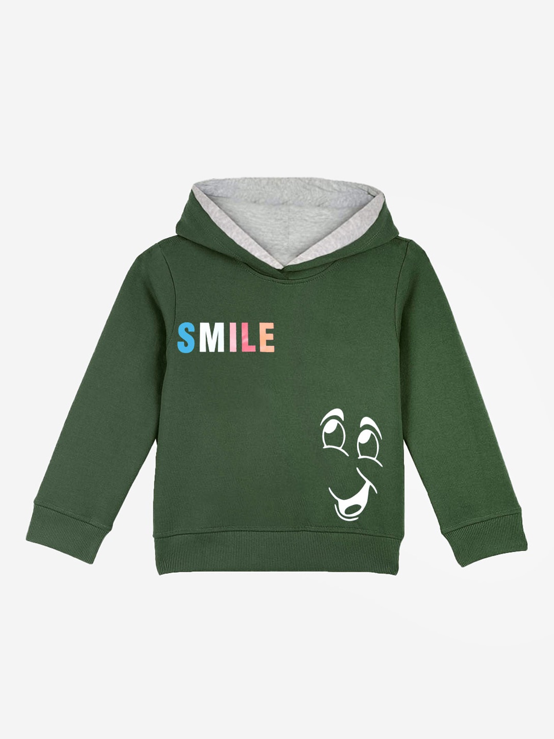 

Naughty Ninos Boys Green Printed Hooded Sweatshirt