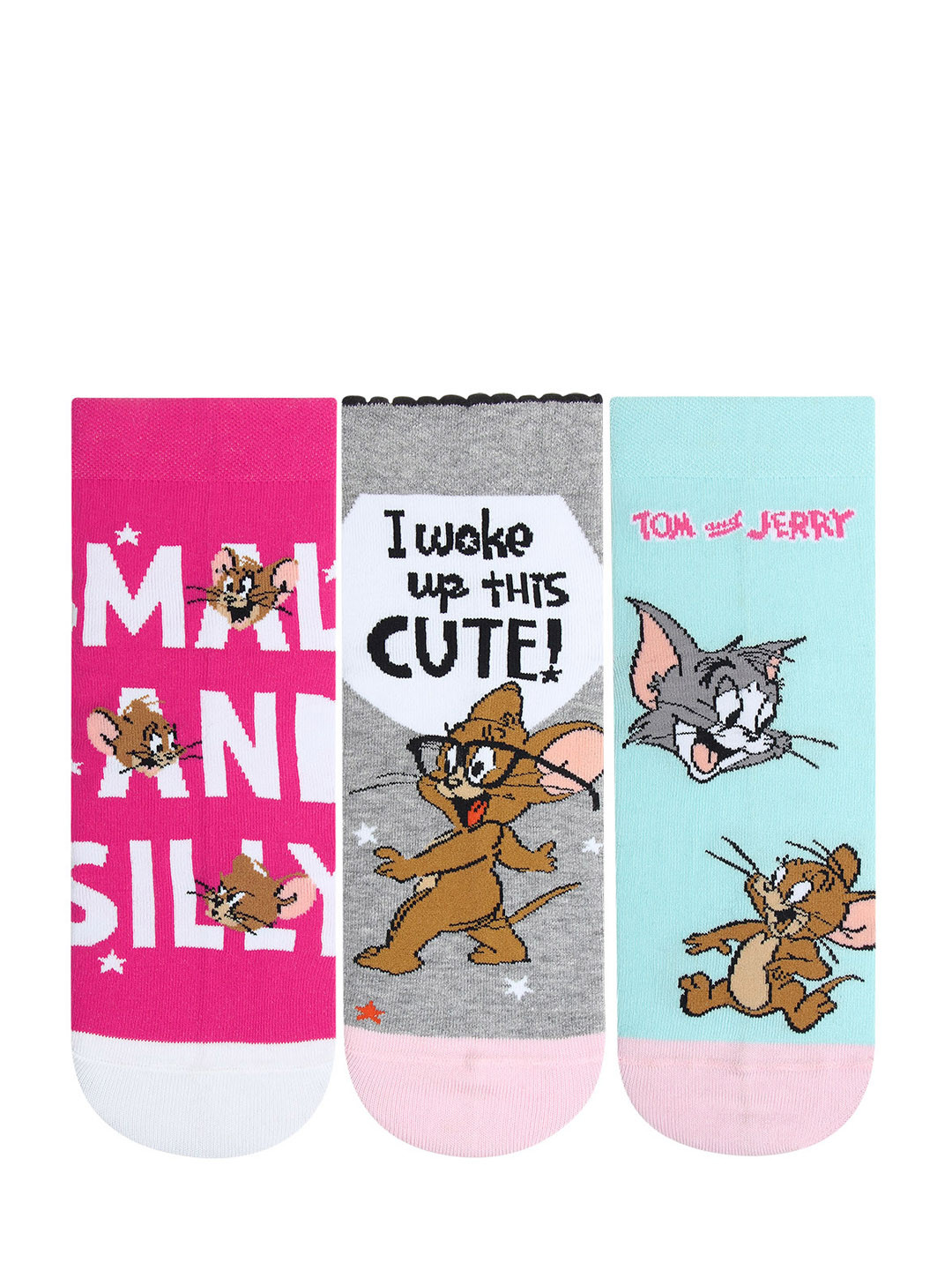 

Bonjour Kids Pack Of 3 Assorted Ankle-Length Socks