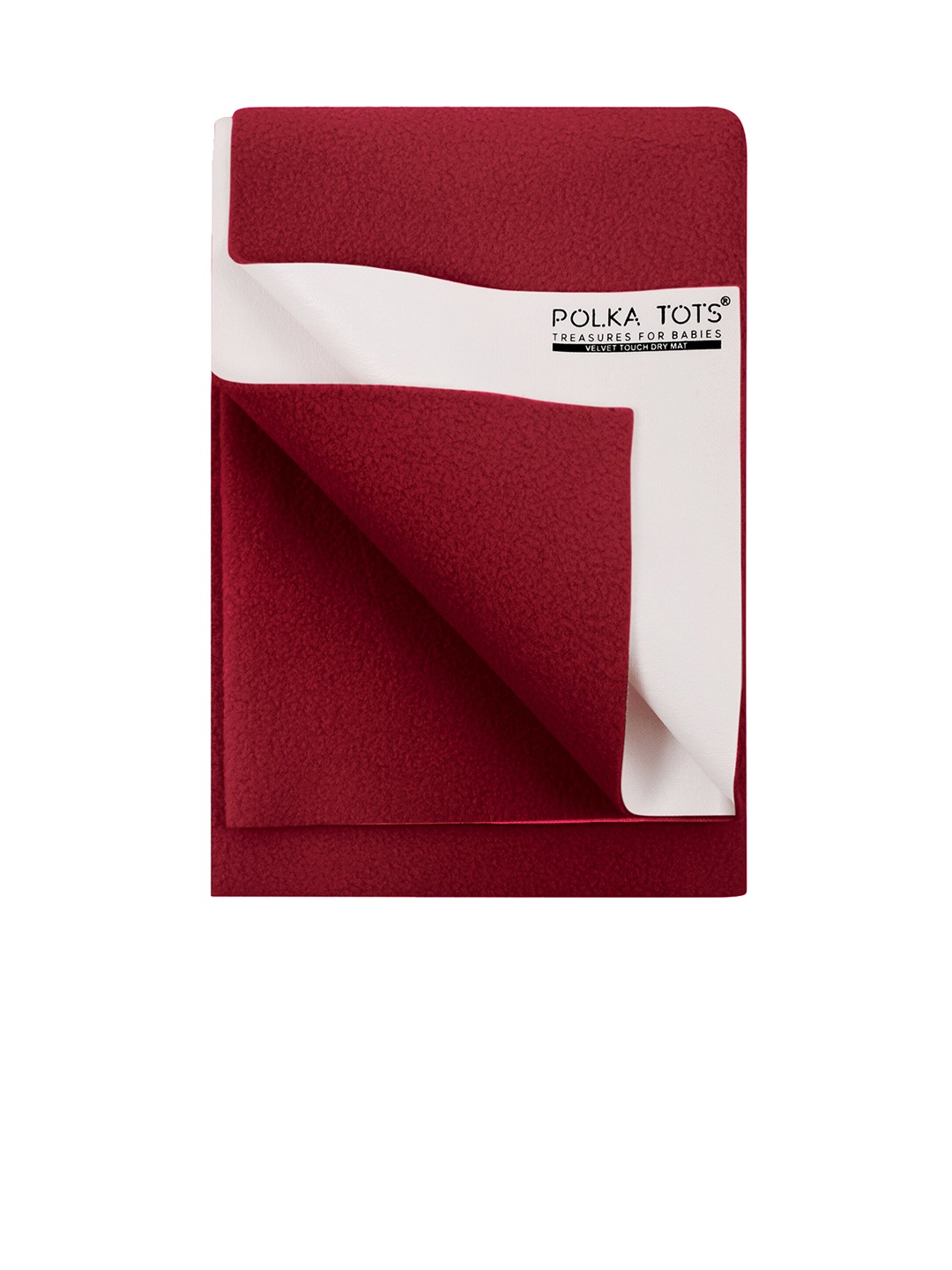 

Polka Tots Kids Maroon Solid Bed Protector Reusable Dry Sheet