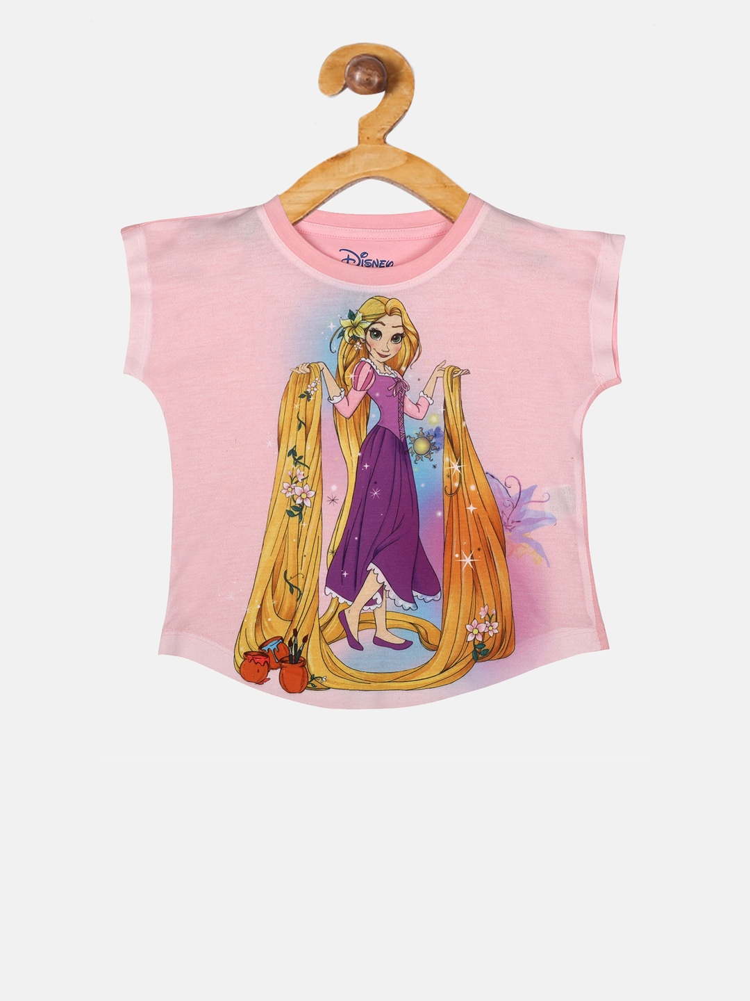

YK Disney Girls Pink Printed Top