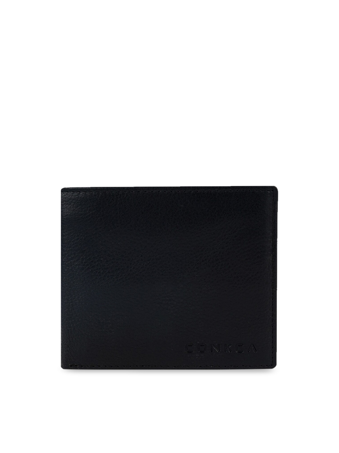 

PURE LUXURIES LONDON Men Black Solid Two Fold Wallet