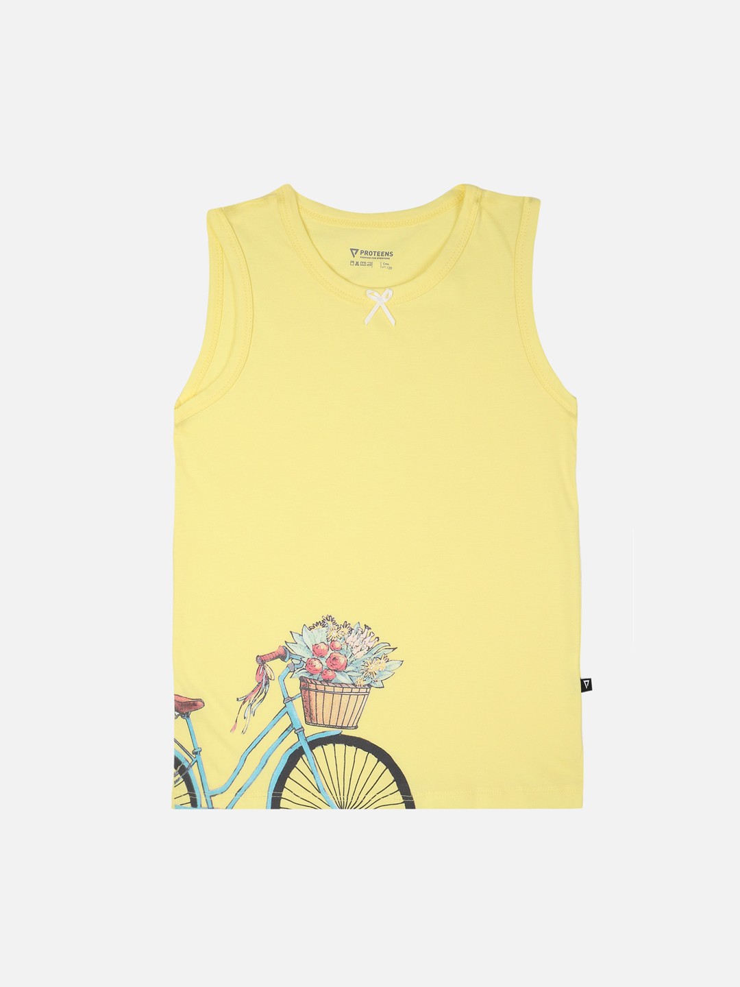 

PROTEENS Girls Yellow Solid Boat Neck T-shirt