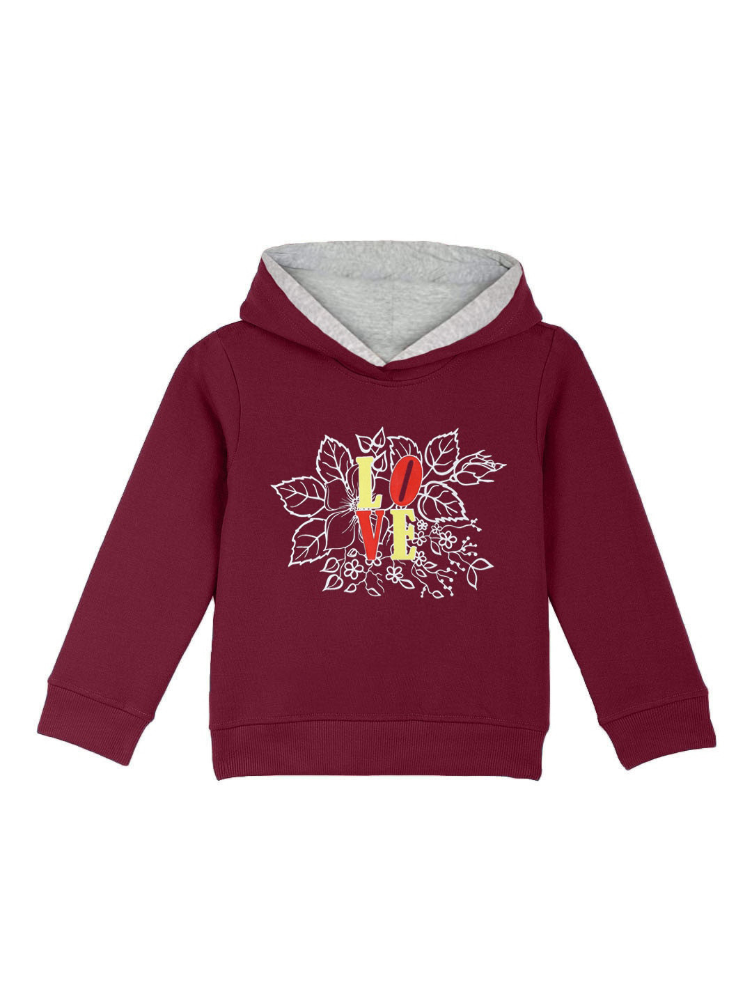 

Naughty Ninos Boys Maroon Printed Hooded Sweatshirt