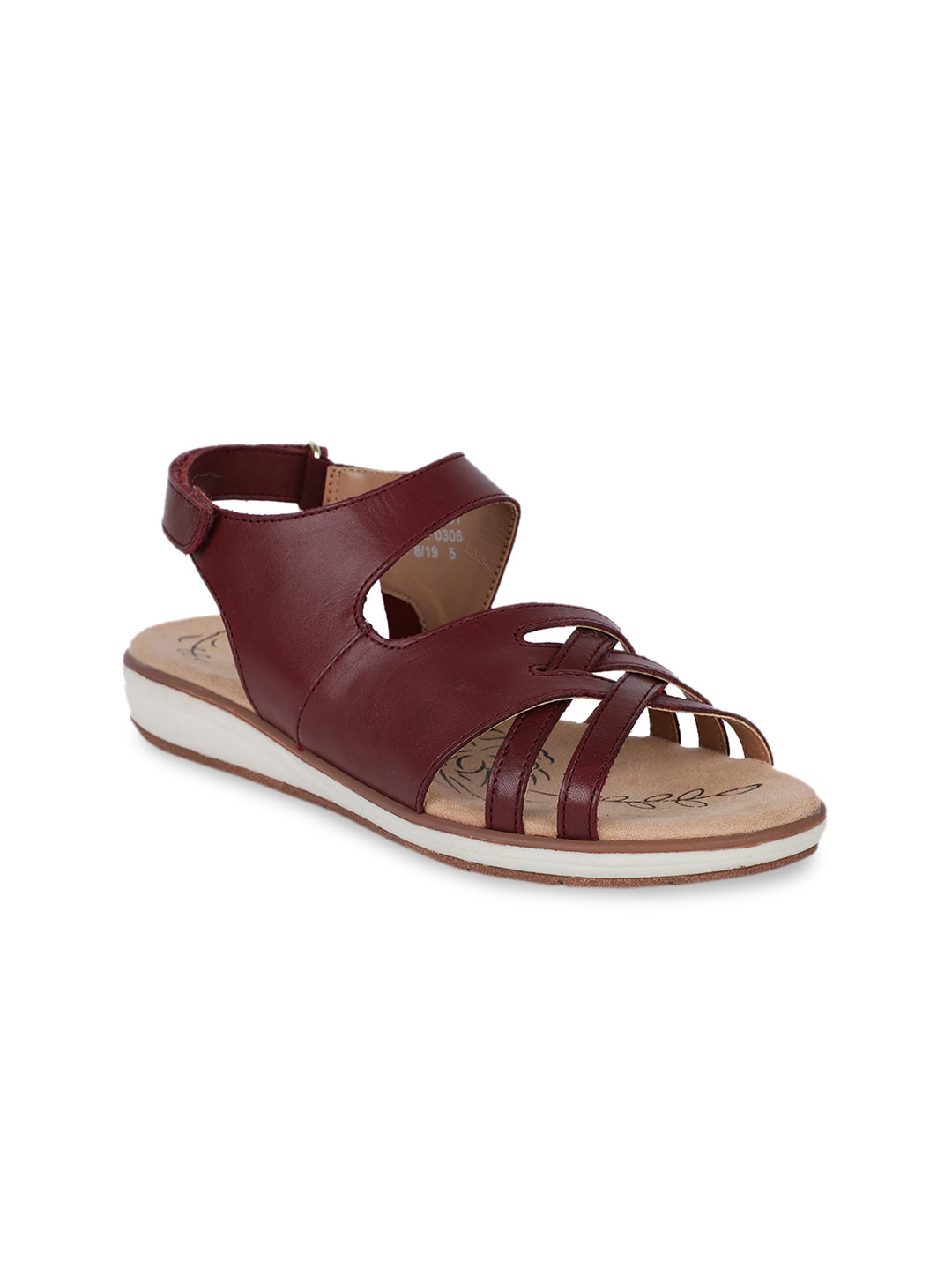 

Naturalizer Women Maroon Solid Open Toe Comfort Heels