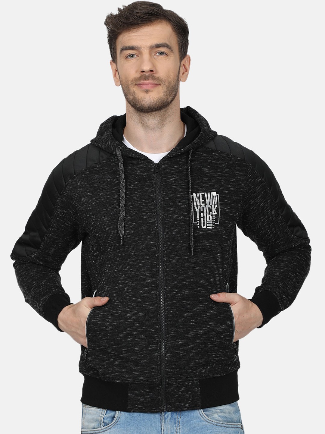 

Monte Carlo Men Black Solid Sweatshirt
