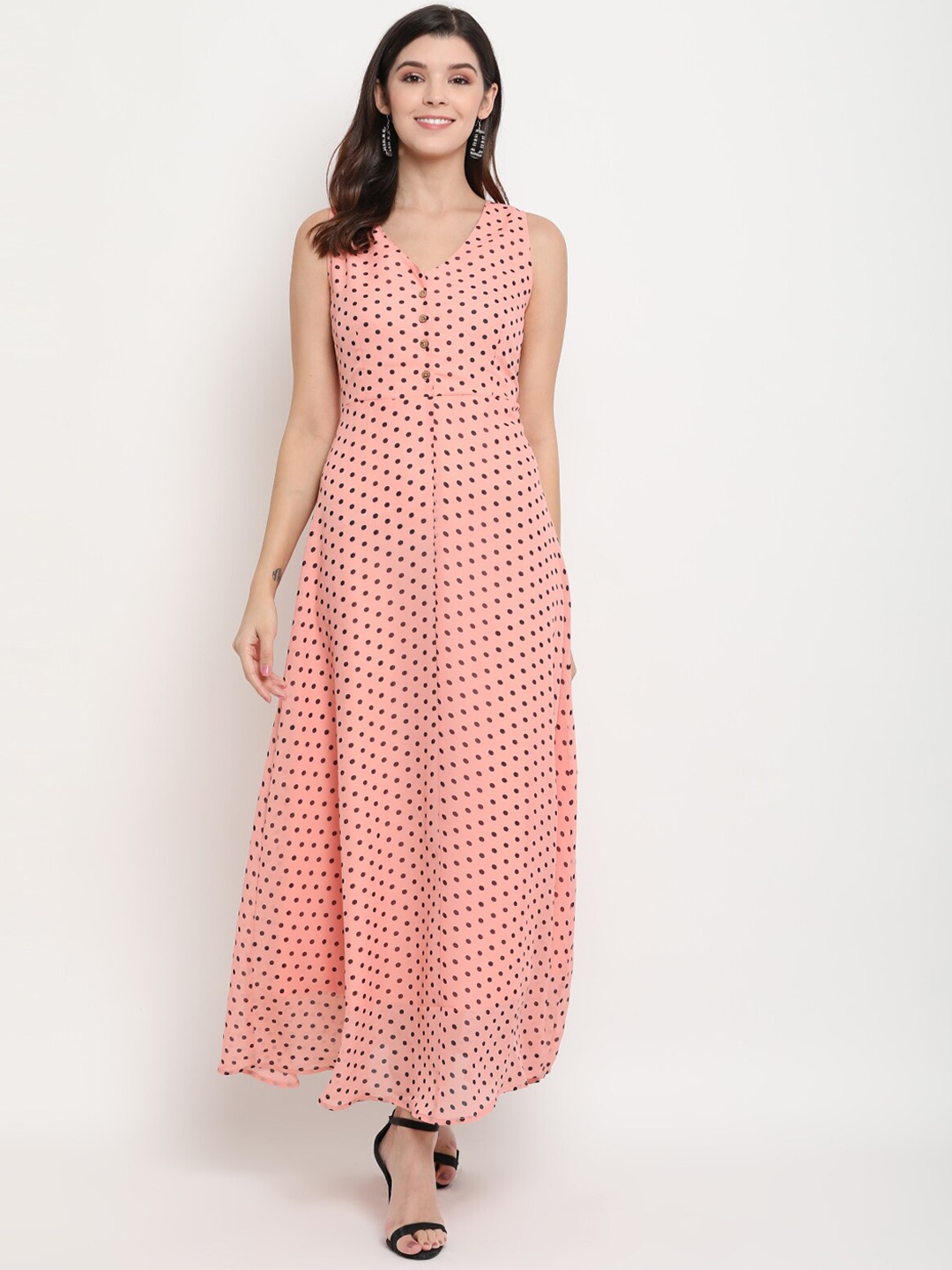 

THREAD MUSTER Women Pink Printed A-Line Dress