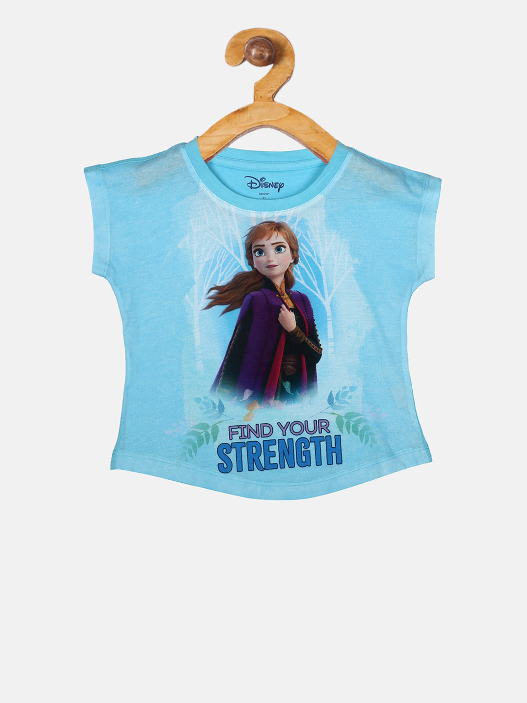 

YK Disney Girls Blue Frozen Printed Top