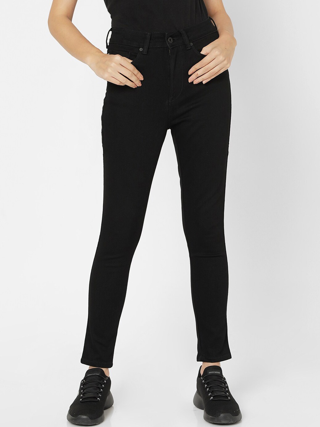 

Pepe Jeans Women Black Skinny Fit Jeans