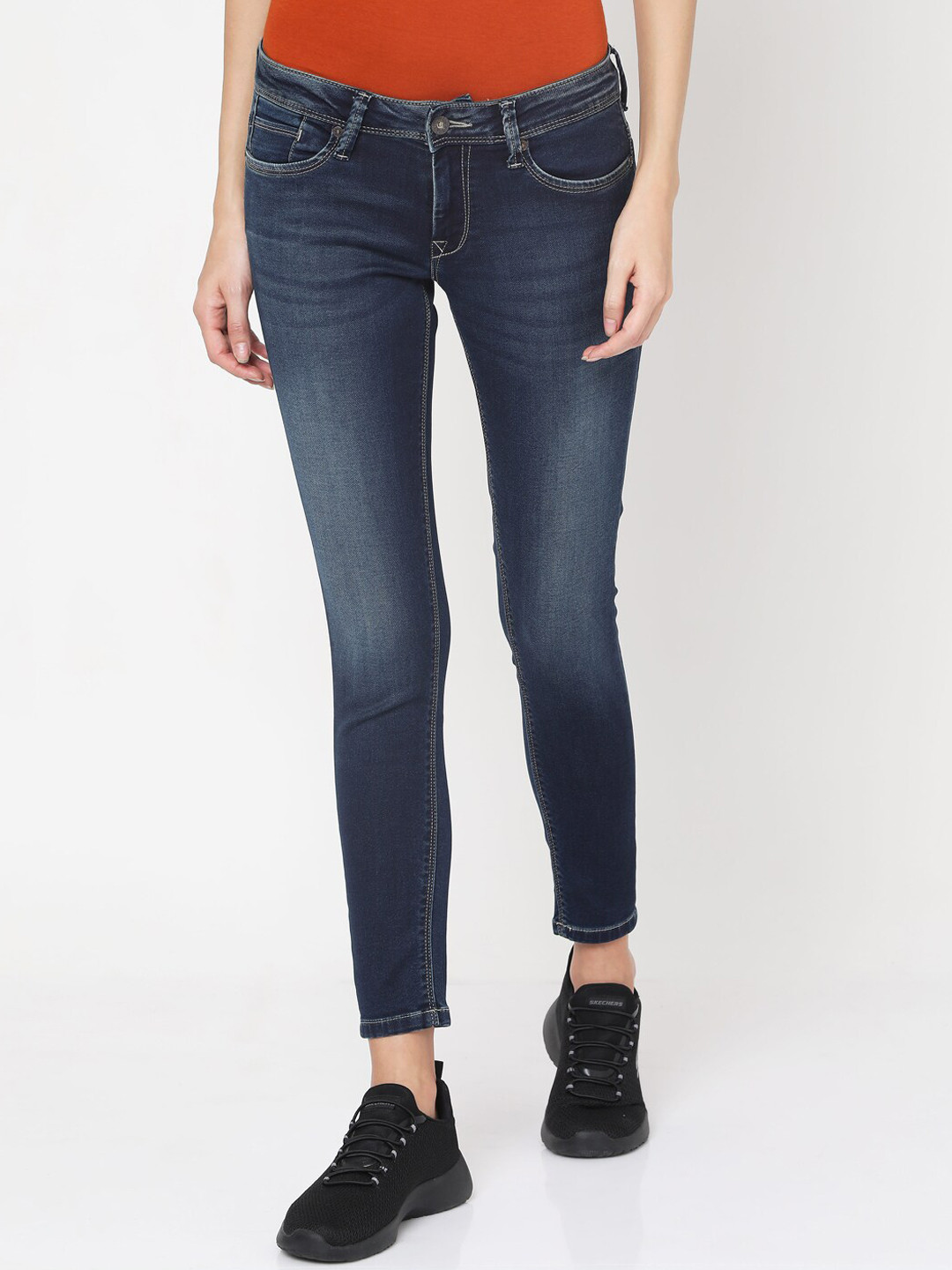 

Pepe Jeans Women Blue Skinny Fit Jeans