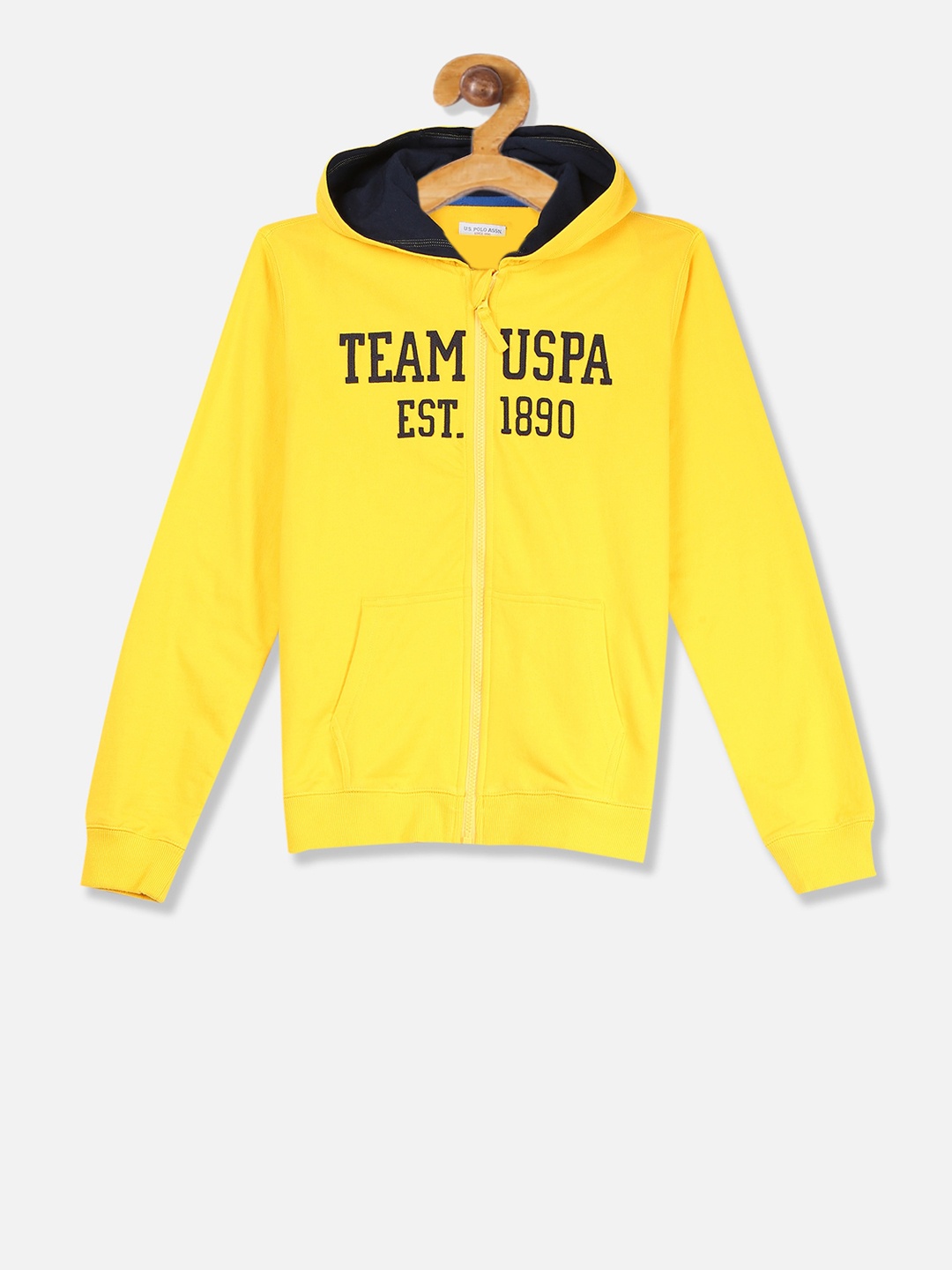 U.S. Polo Assn. Kids Boys Yellow Printed Sweatshirt