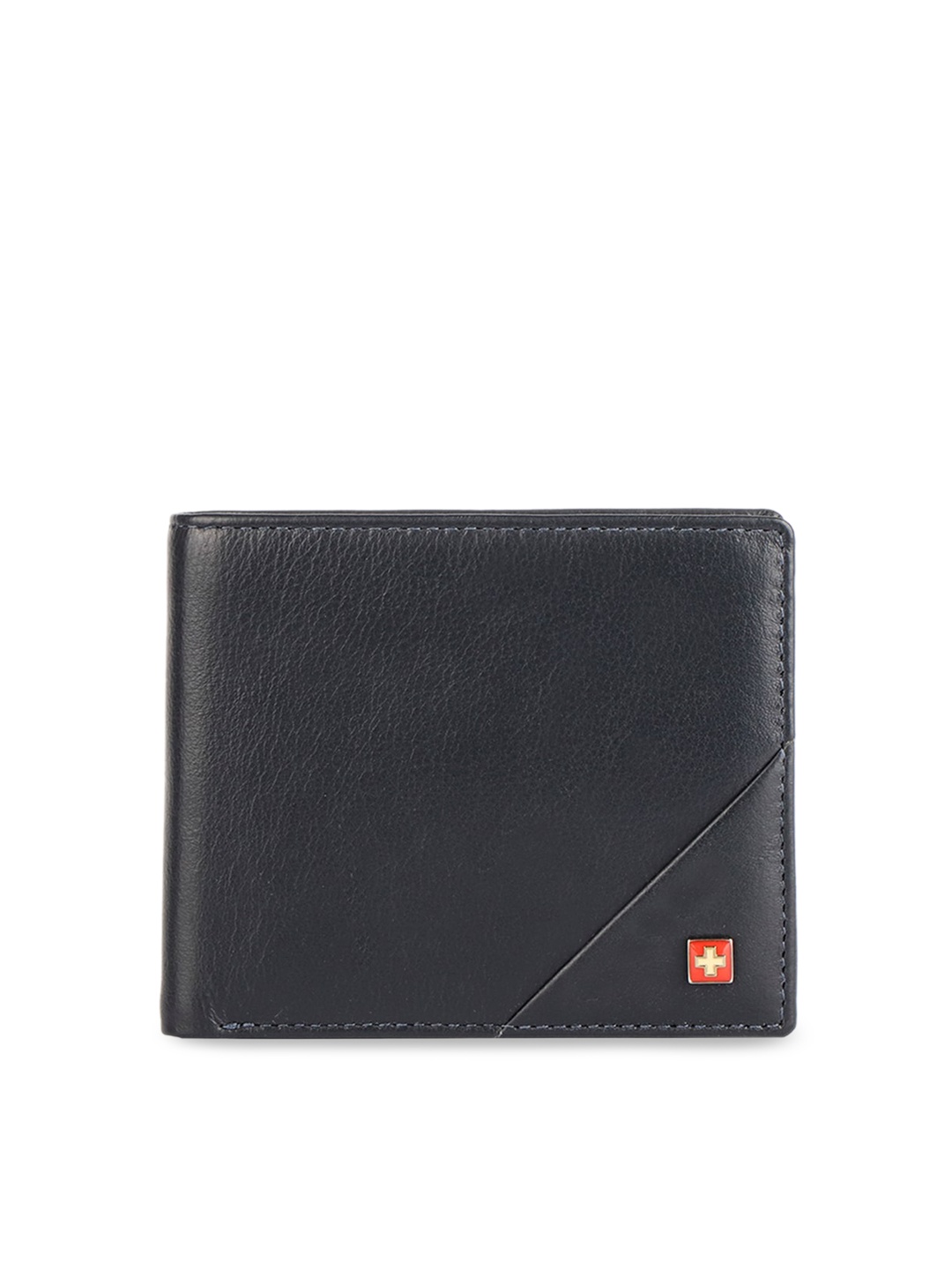 

SWISS MILITARY Men Red & Black Colourblocked Solid Genuine Leather Two Fold Wallet