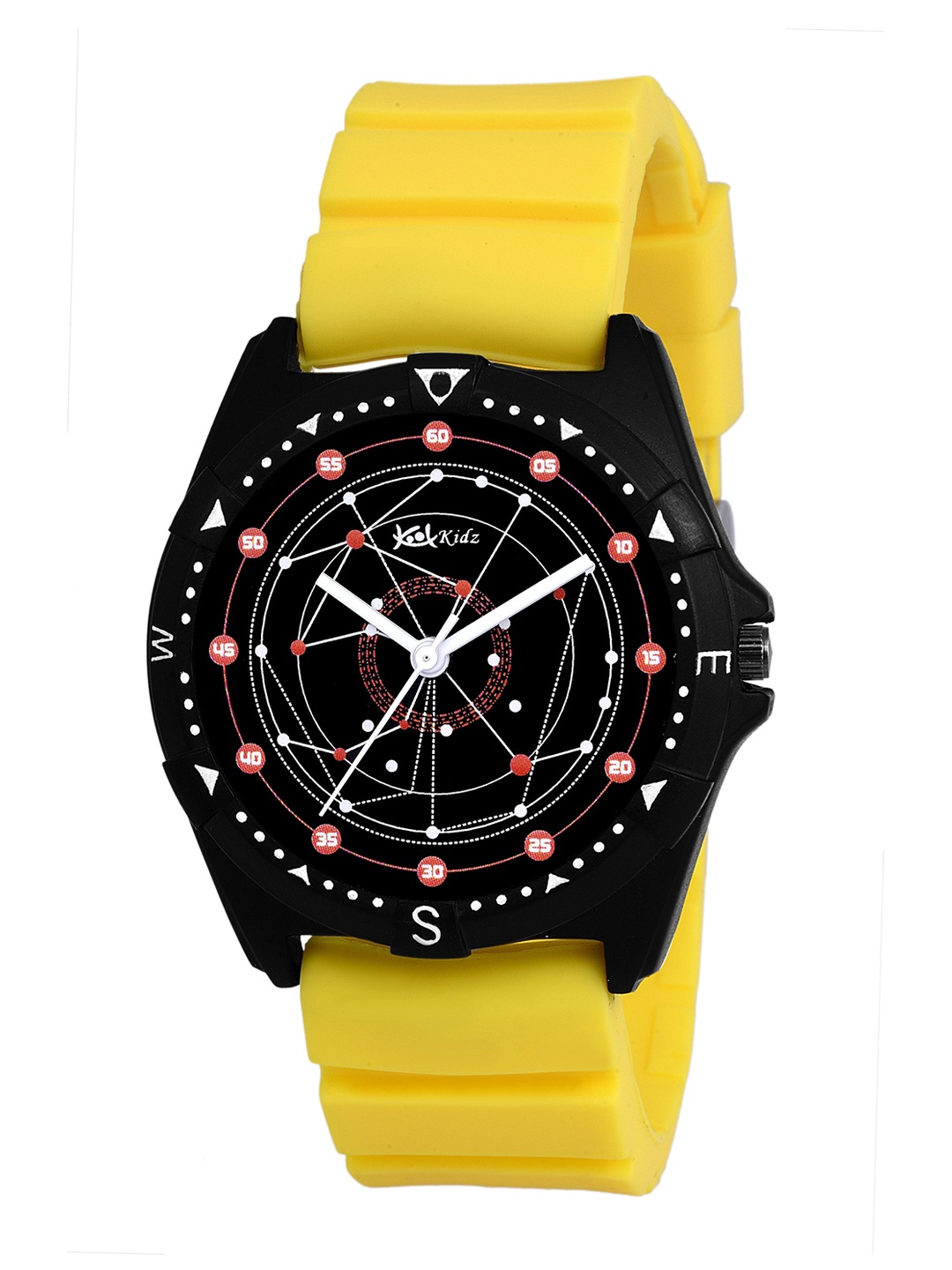 

Kool Kidz Kids Black Analogue Watch KOOL KIDZ ANALOGUE DMK 039ON WORLD YELLOW