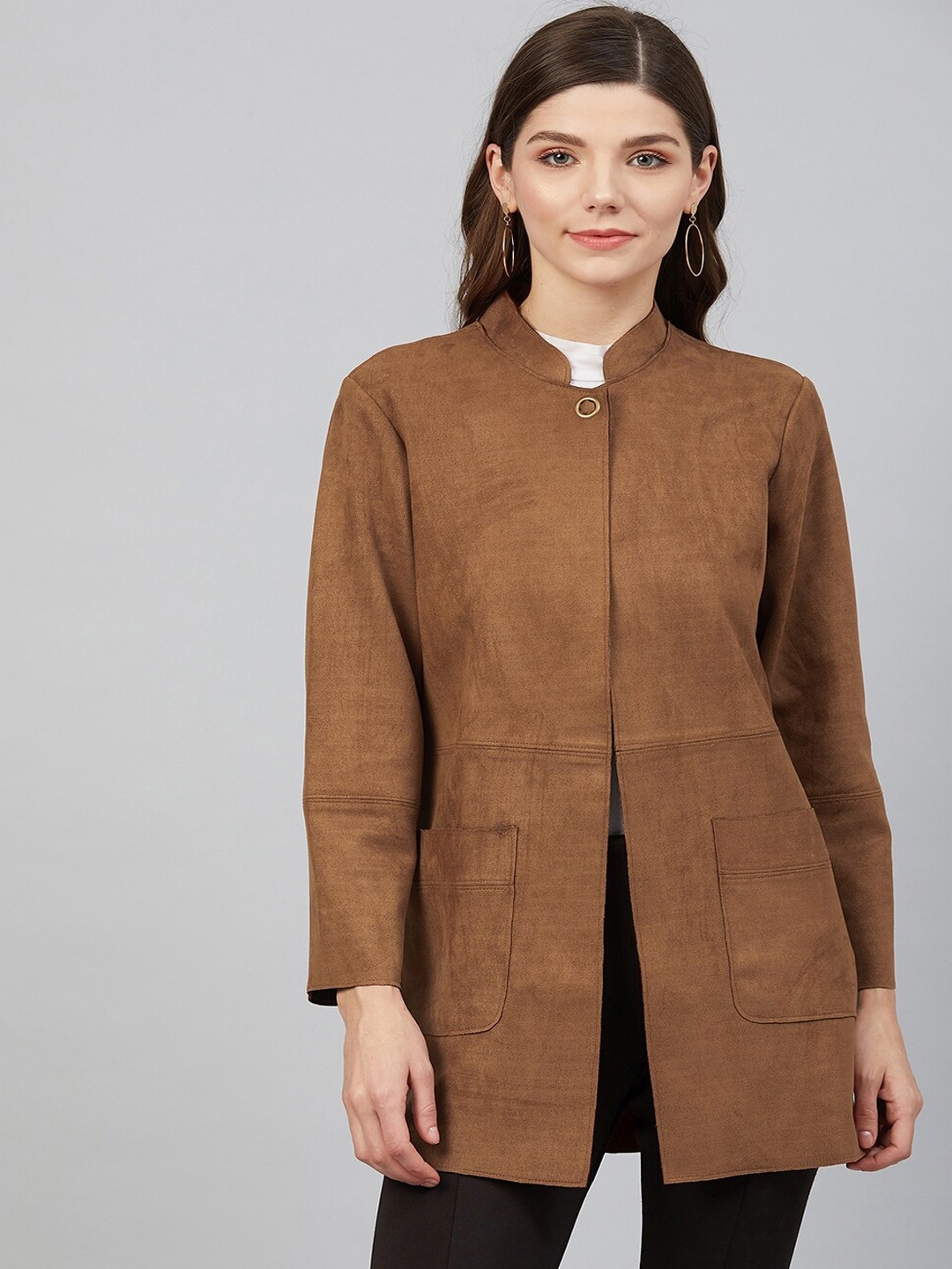 

Carlton London Women Brown Printed Tailored Jacket