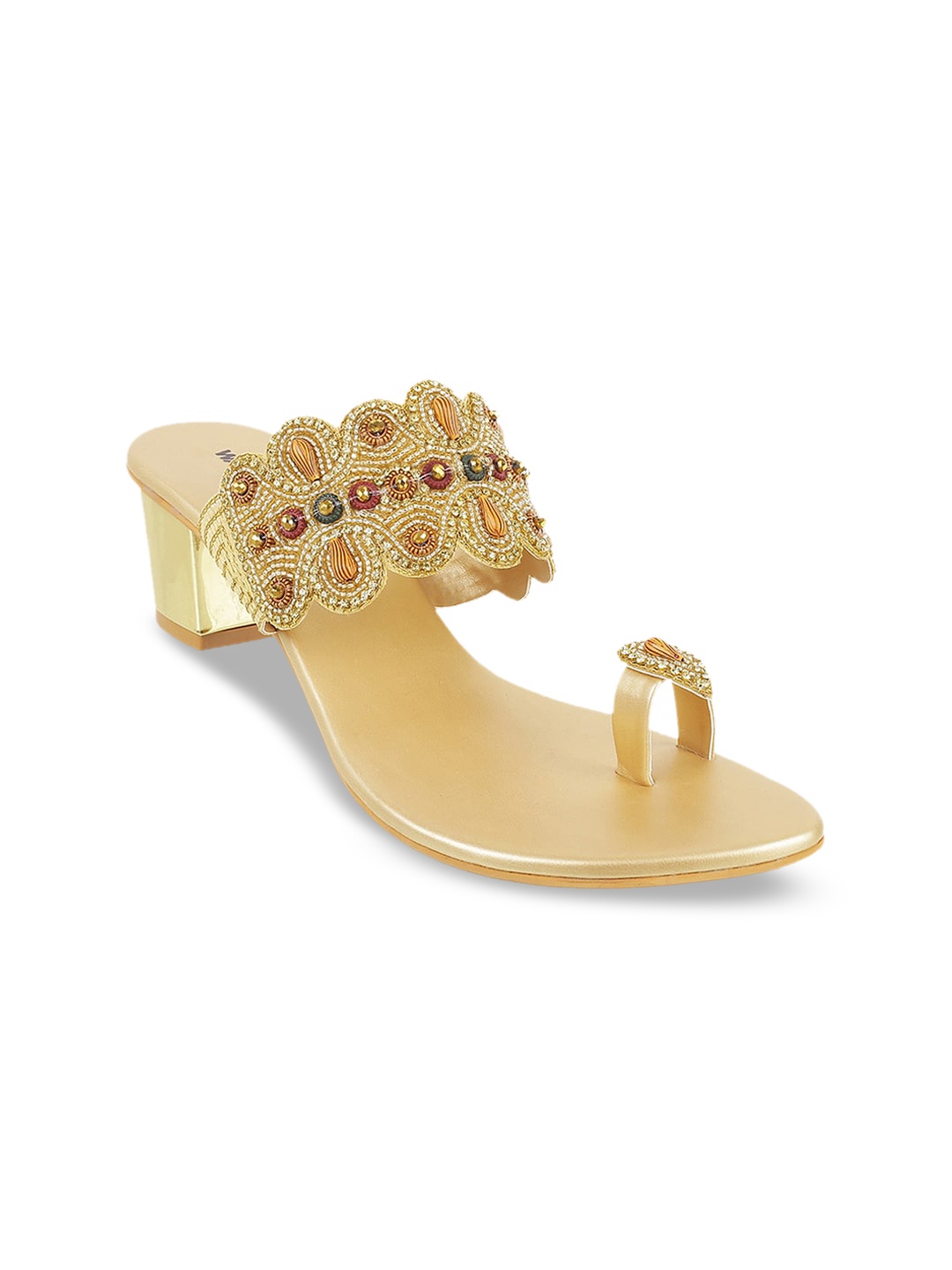 

WALKWAY by Metro Women Gold-Toned Embellished Sandals