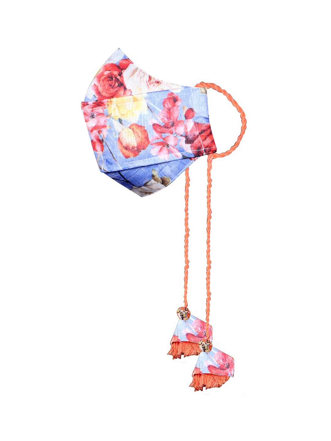 

JBN Creation Kids Blue & Pink Printed 3-Ply Tassel Style Cloth Mask