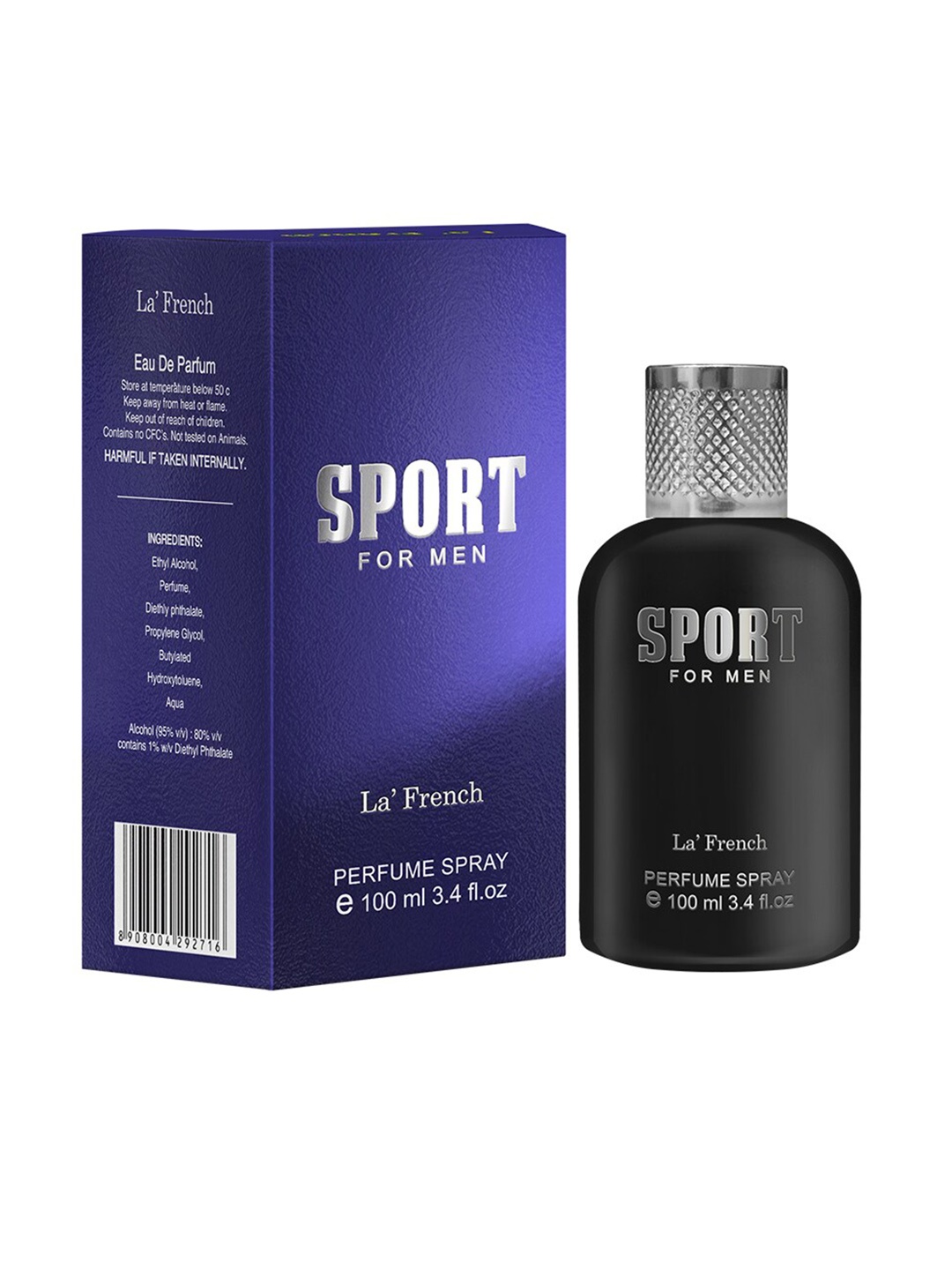 

La French Men Sport Eau De Parfum - 100ml, Blue