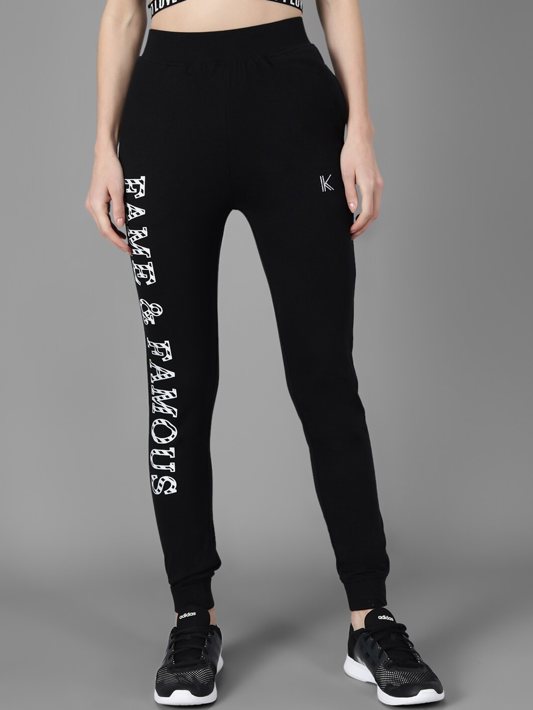 

Kotty Women Black & White Printed Joggers