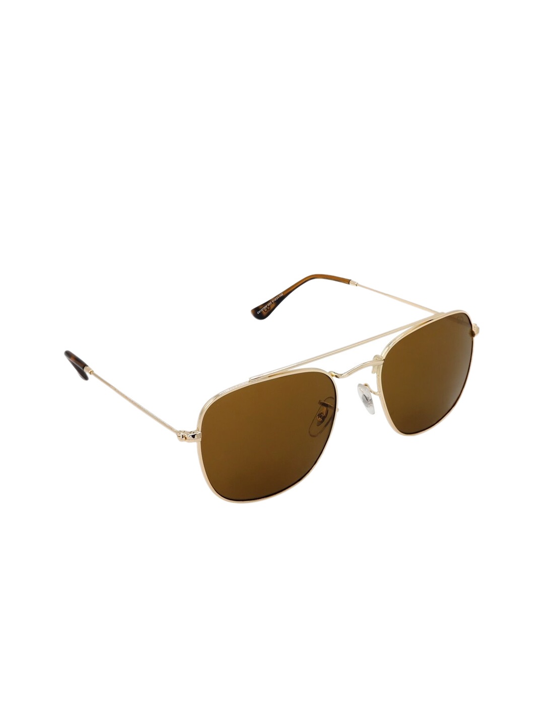 GIO COLLECTION Unisex Brown UV Protected Aviator Sunglasses GM101200C02