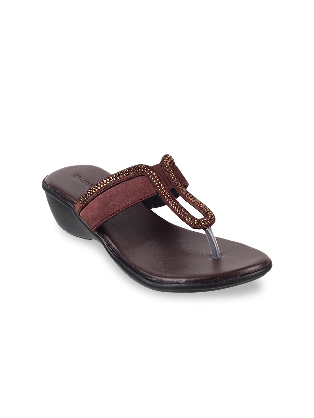 

WALKWAY by Metro Women Brown Solid Sandals