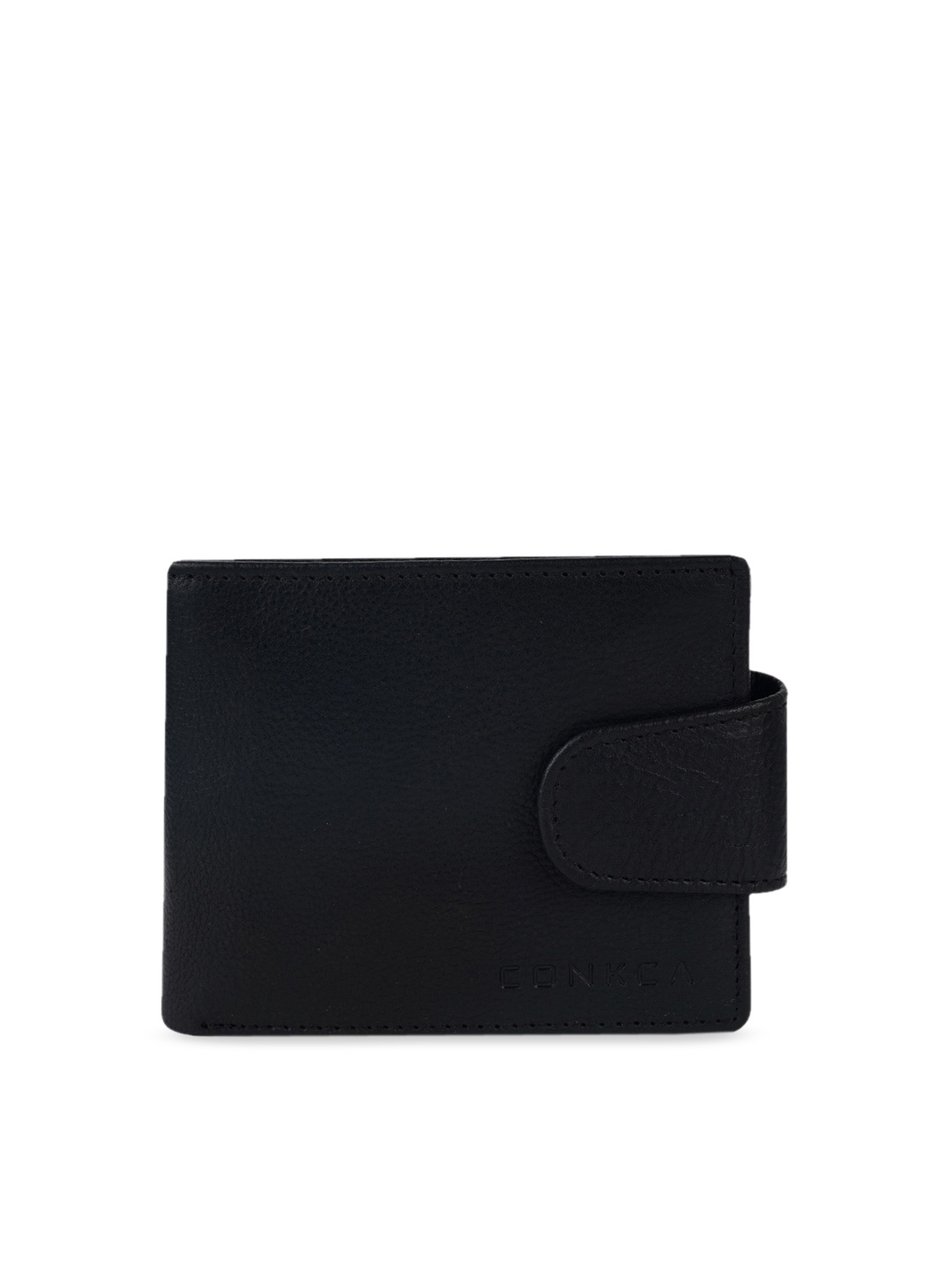 

PURE LUXURIES LONDON Men Black Solid Two Fold Wallet
