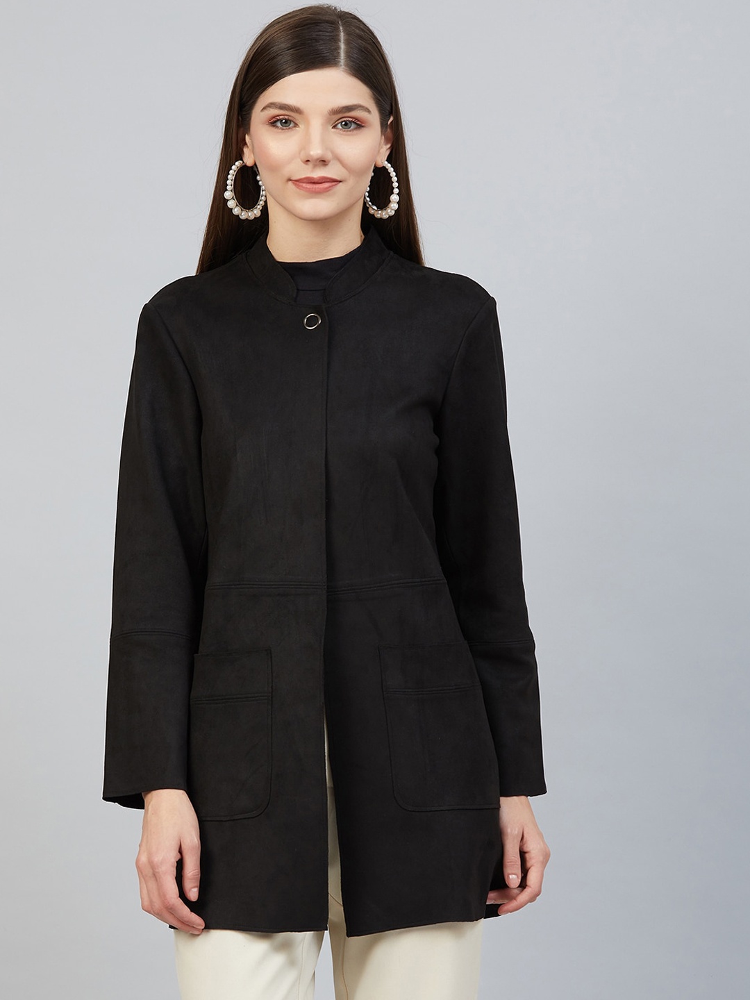 

Marie Claire Women Black Solid Tailored Jacket