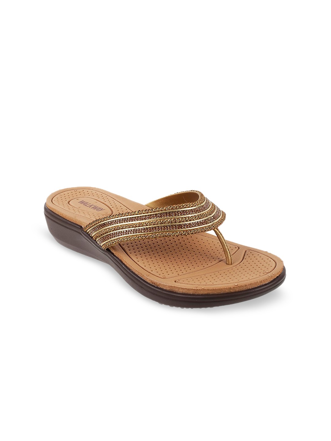

WALKWAY by Metro Women Gold-Toned Textured Heels