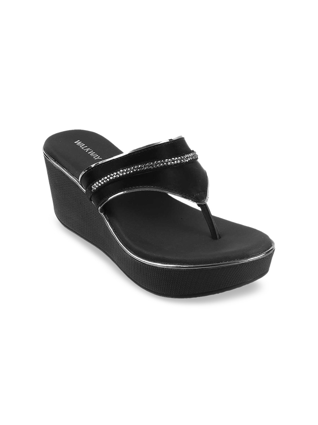

WALKWAY by Metro Women Black Embellished Wedges